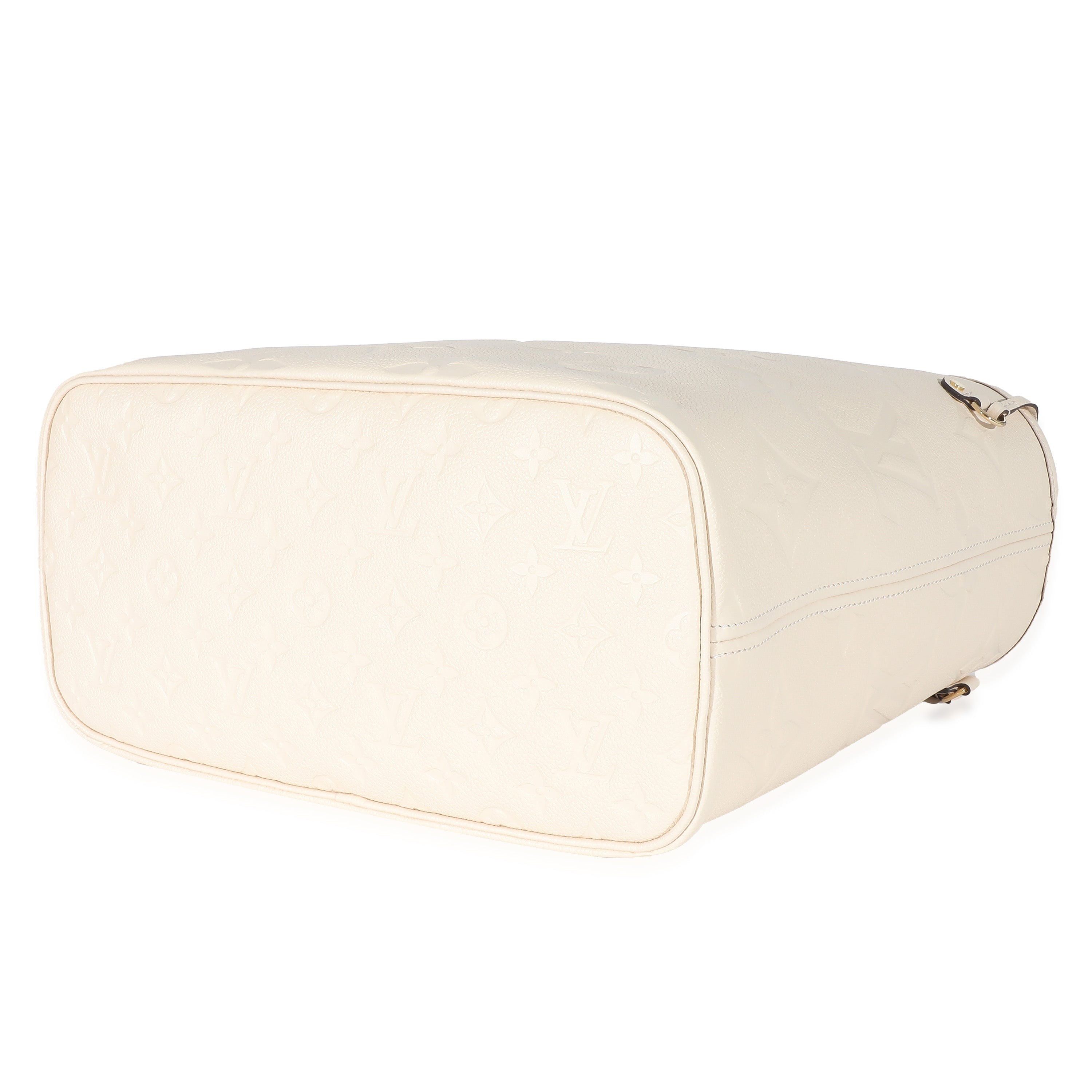 Louis Vuitton Louis Vuitton Crème Monogram Empreinte Neverfull MM