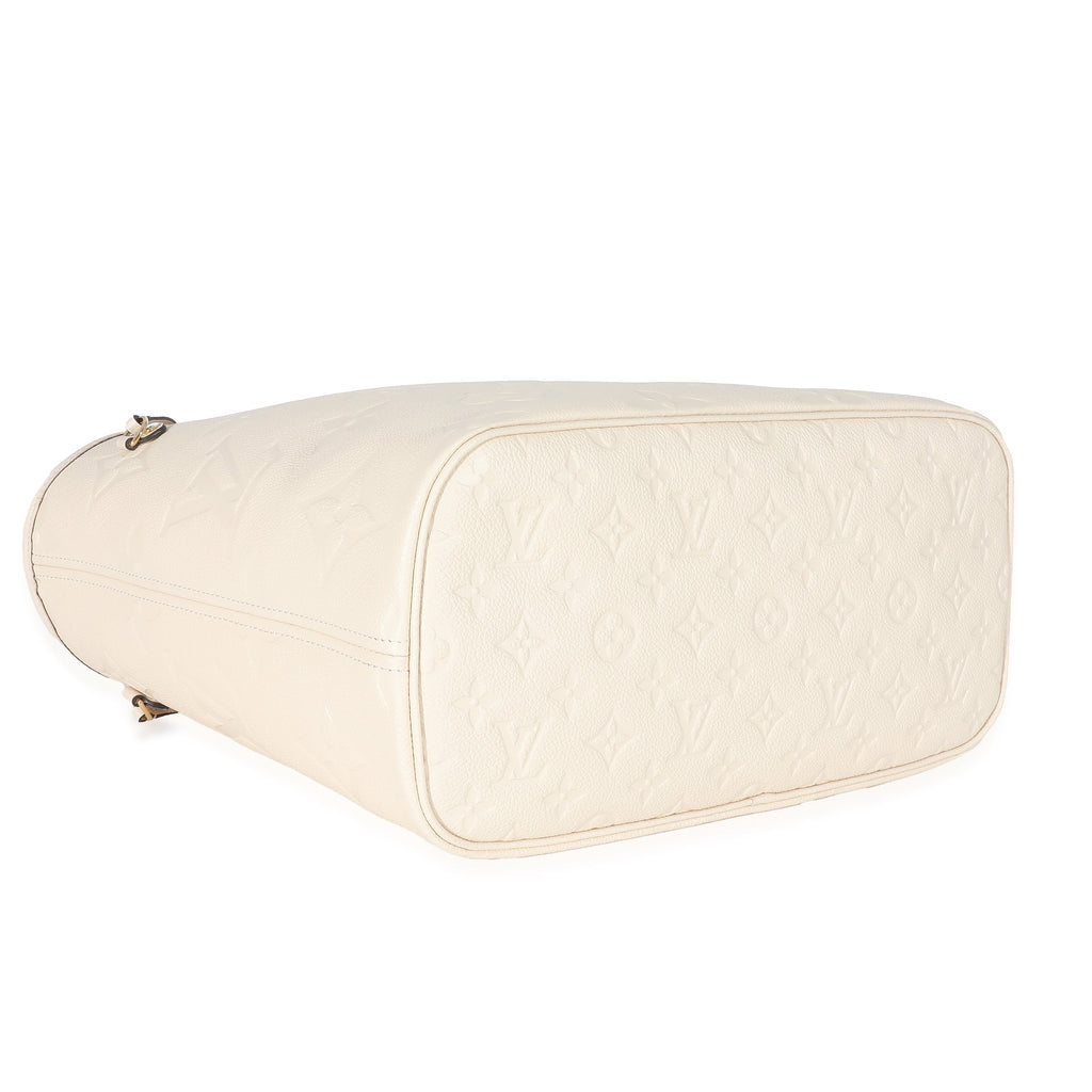 Louis Vuitton Louis Vuitton Crème Monogram Empreinte Neverfull MM