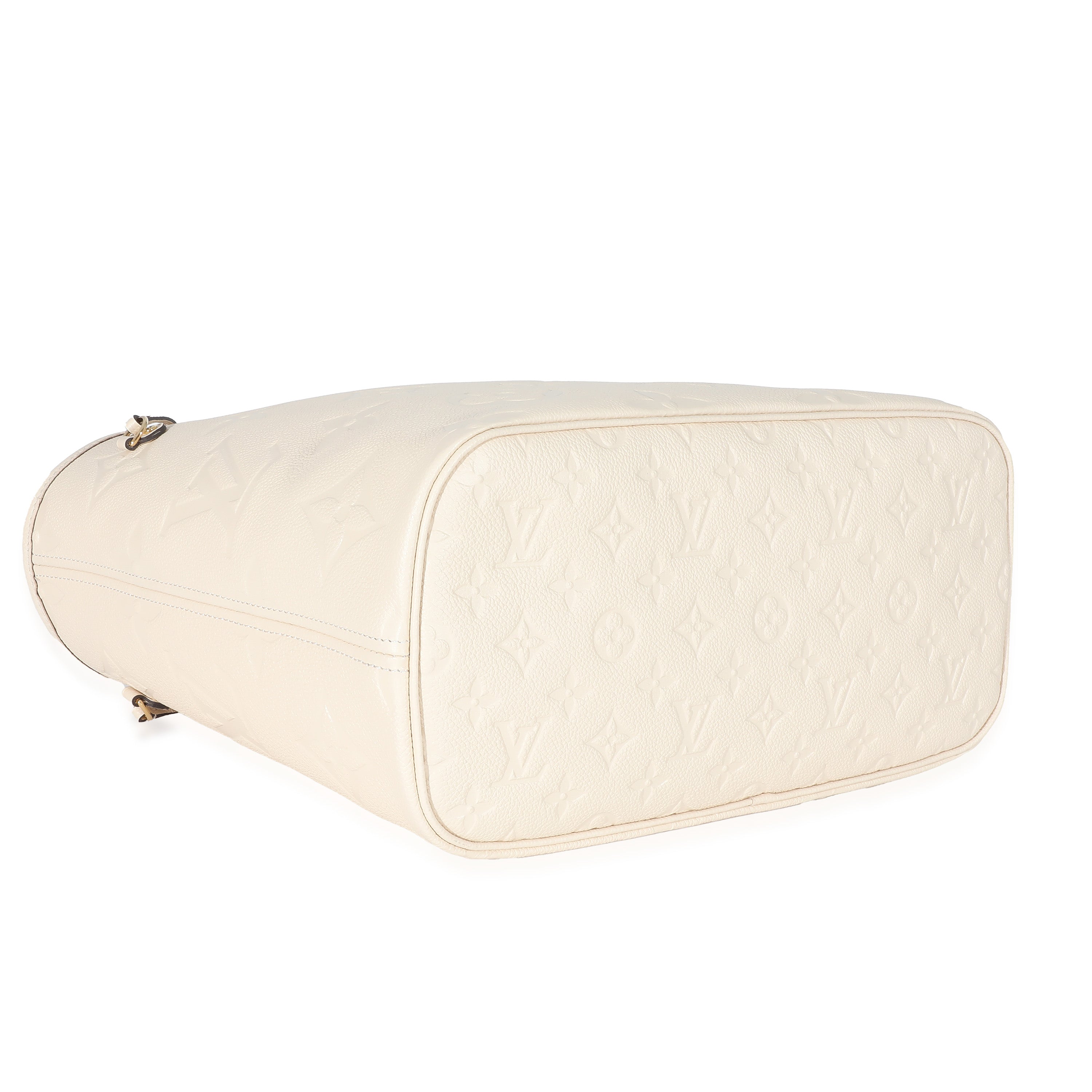 Louis Vuitton Louis Vuitton Crème Monogram Empreinte Neverfull MM