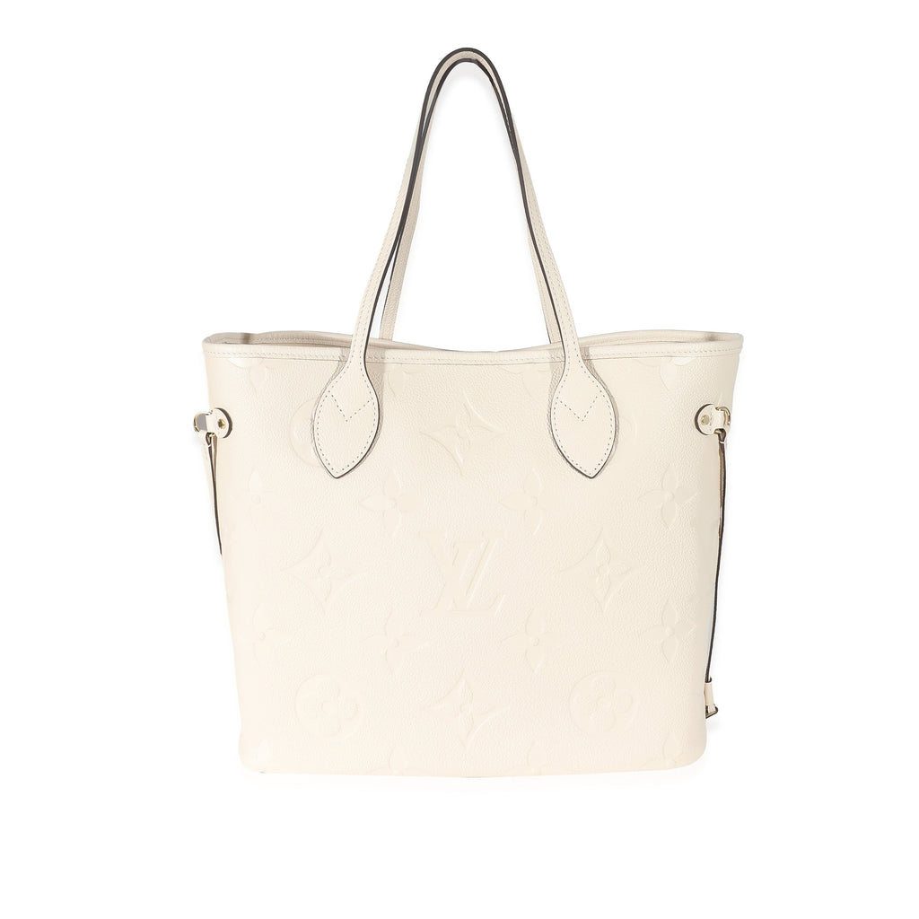 Louis Vuitton Louis Vuitton Crème Monogram Empreinte Neverfull MM
