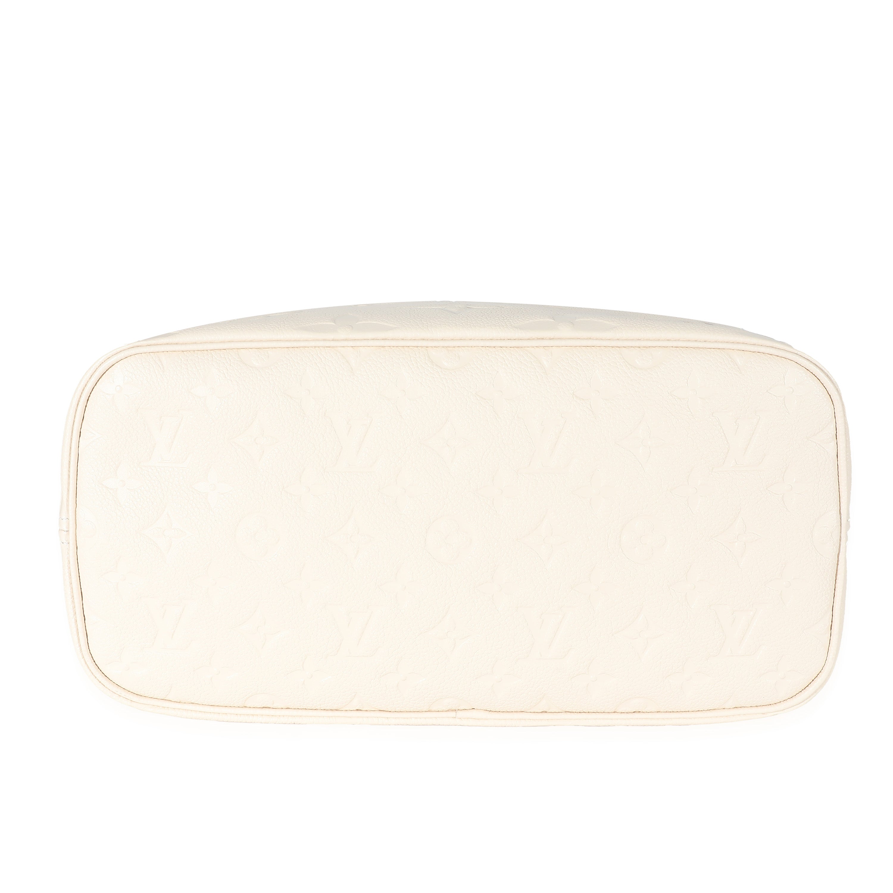 Louis Vuitton Louis Vuitton Crème Monogram Empreinte Neverfull MM