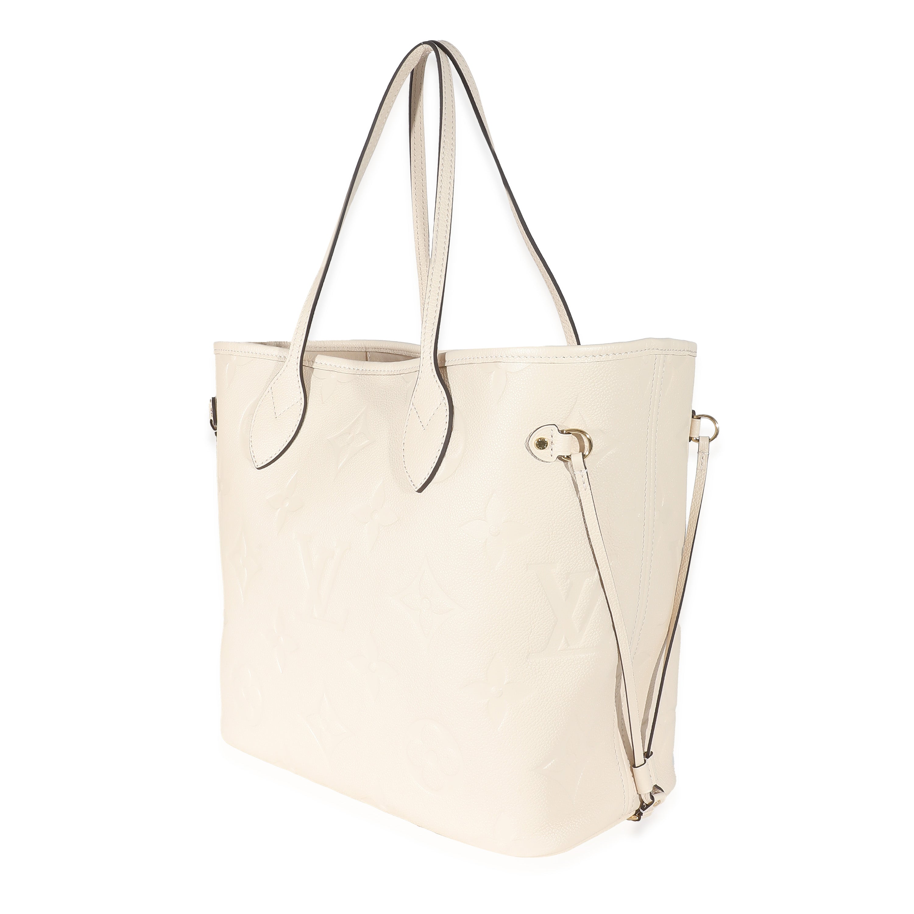 Louis Vuitton Louis Vuitton Crème Monogram Empreinte Neverfull MM