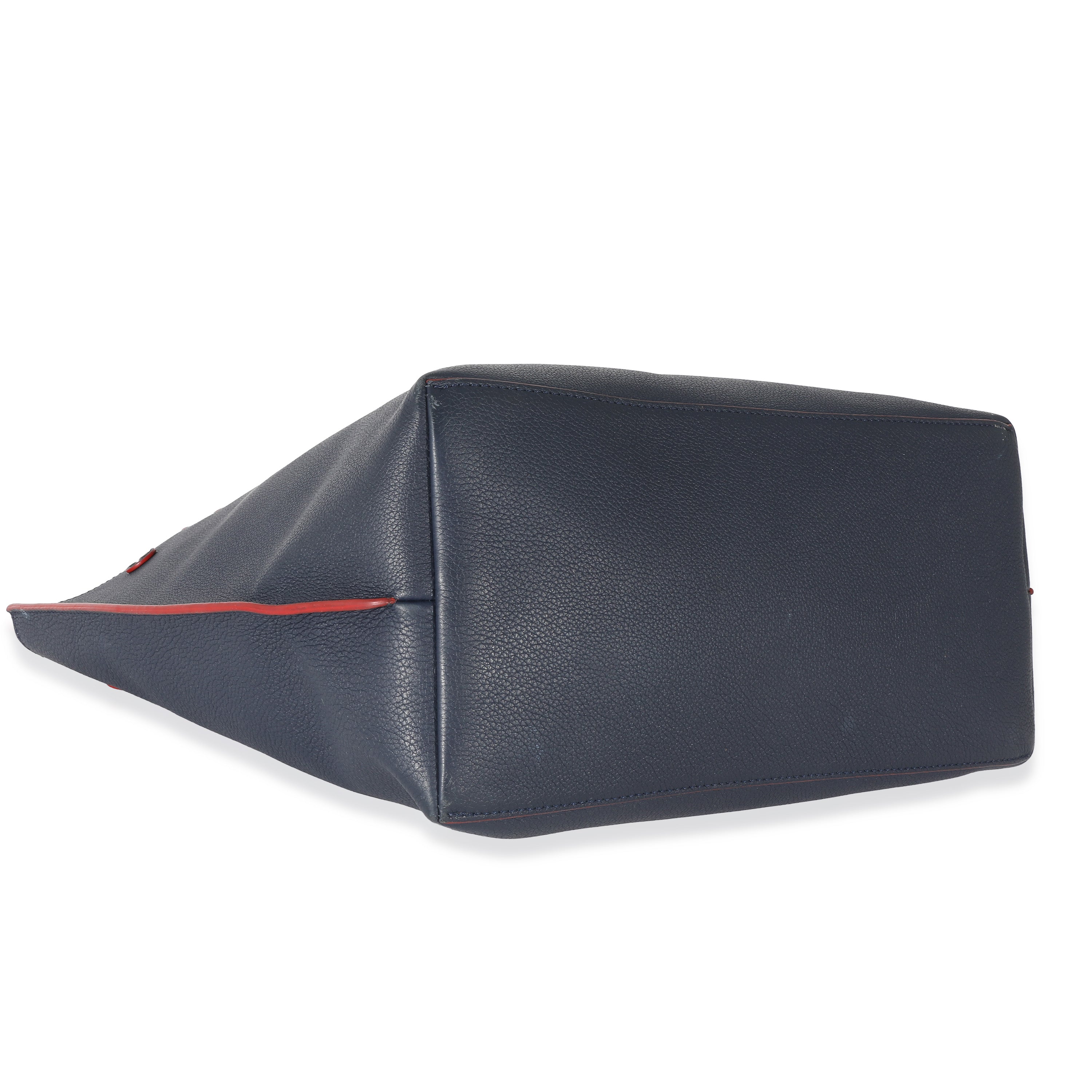 Louis Vuitton Marine Rouge Taurillon Lockme Cabas Tote