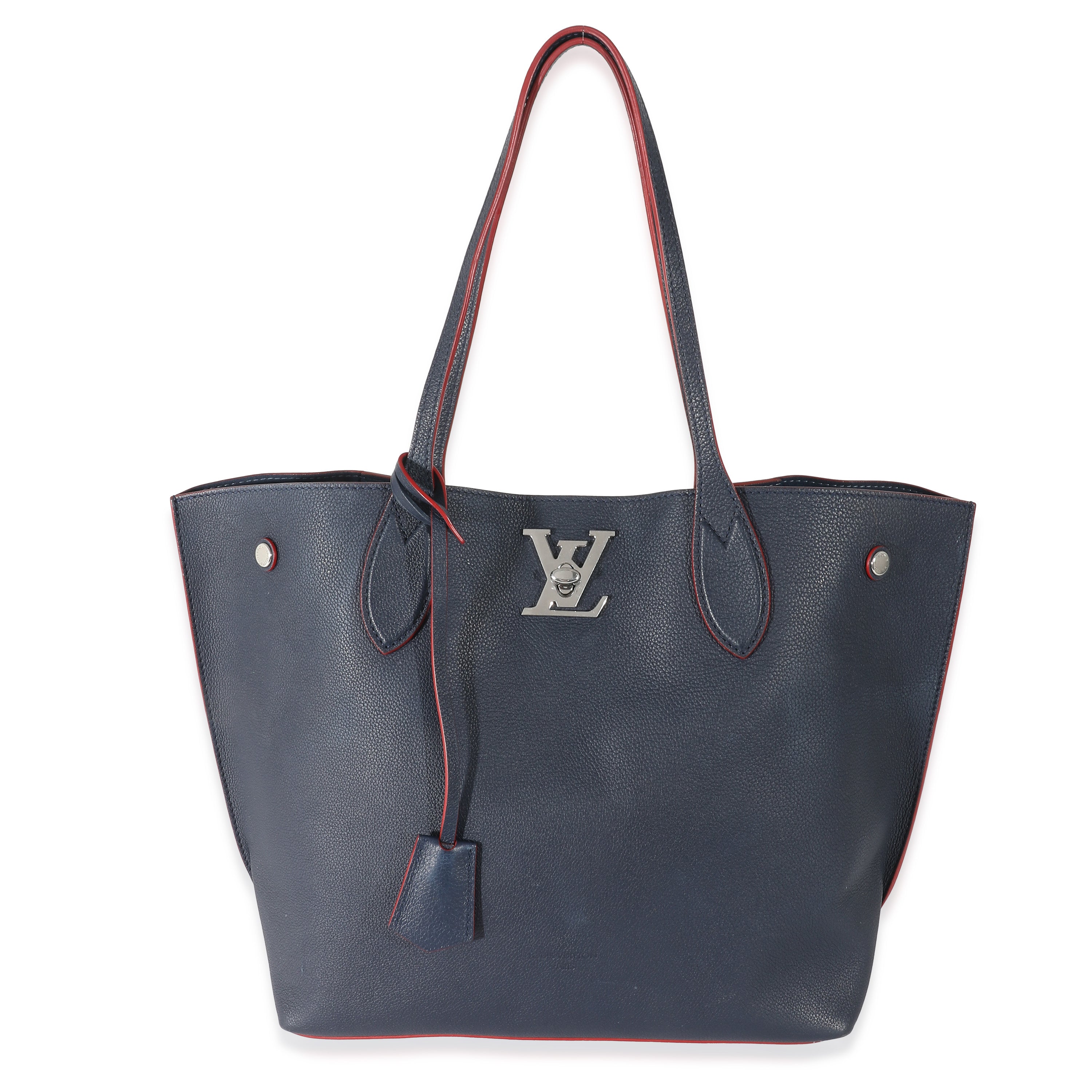 Louis Vuitton Marine Rouge Taurillon Lockme Cabas Tote