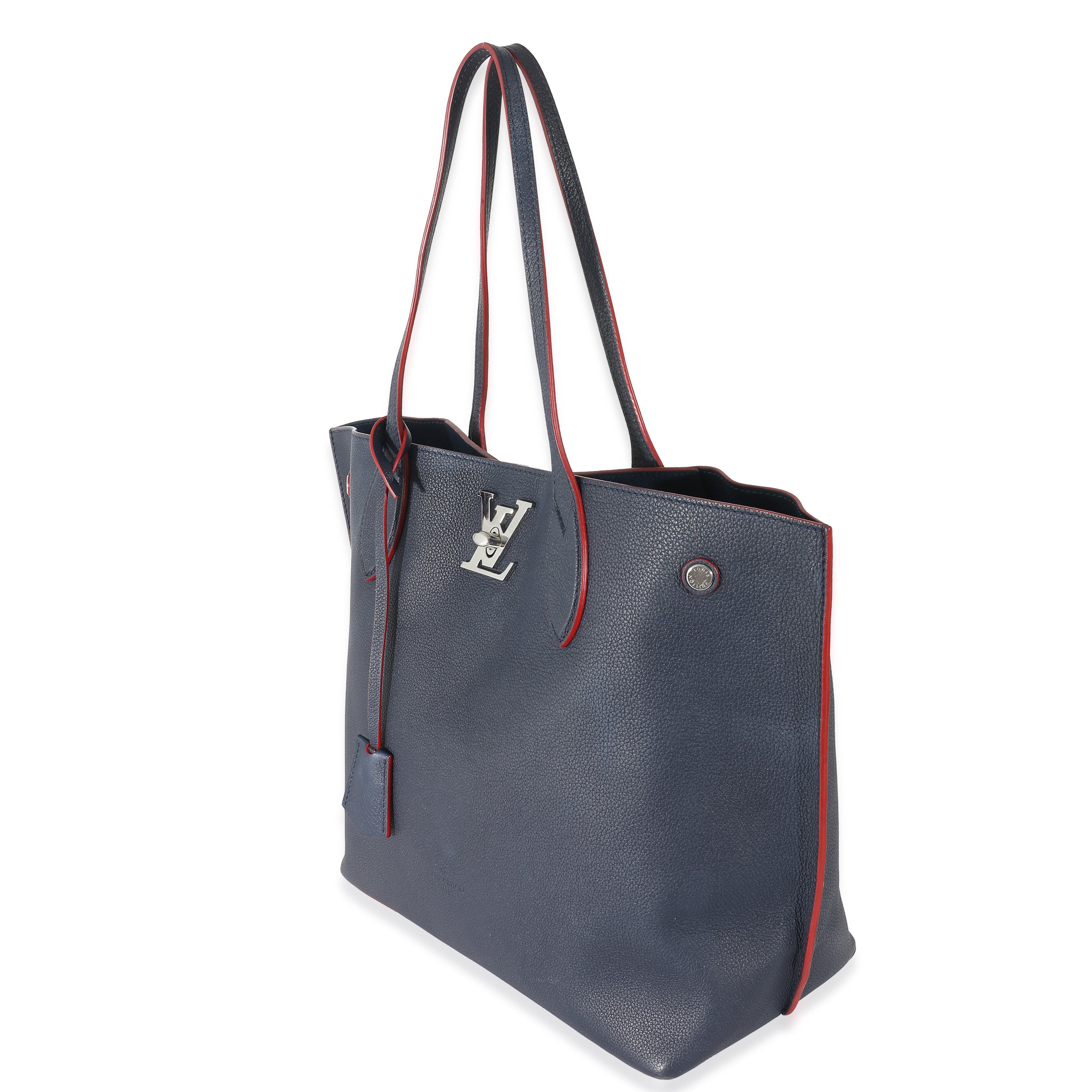 Louis Vuitton Marine Rouge Taurillon Lockme Cabas Tote
