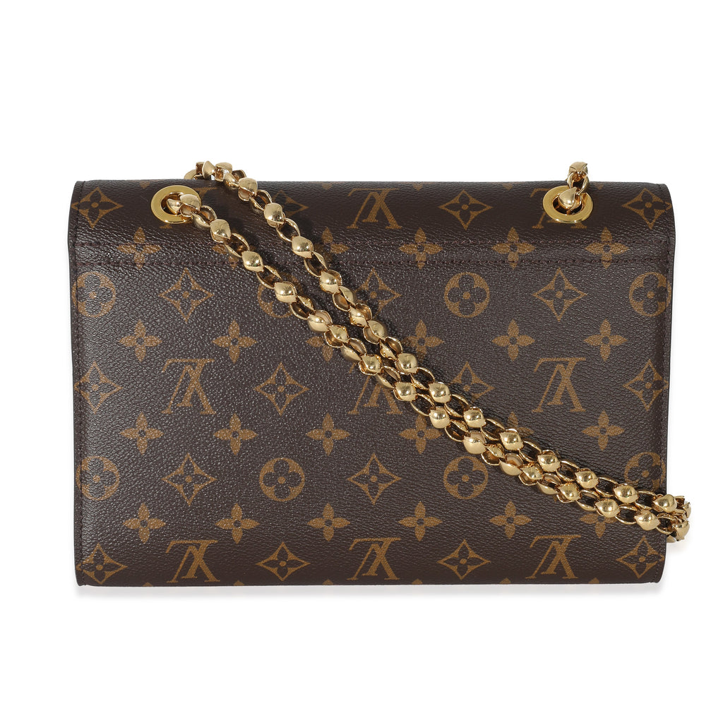 Louis Vuitton Louis Vuitton Black Taurillon Monogram Canvas Victoire Chain Bag