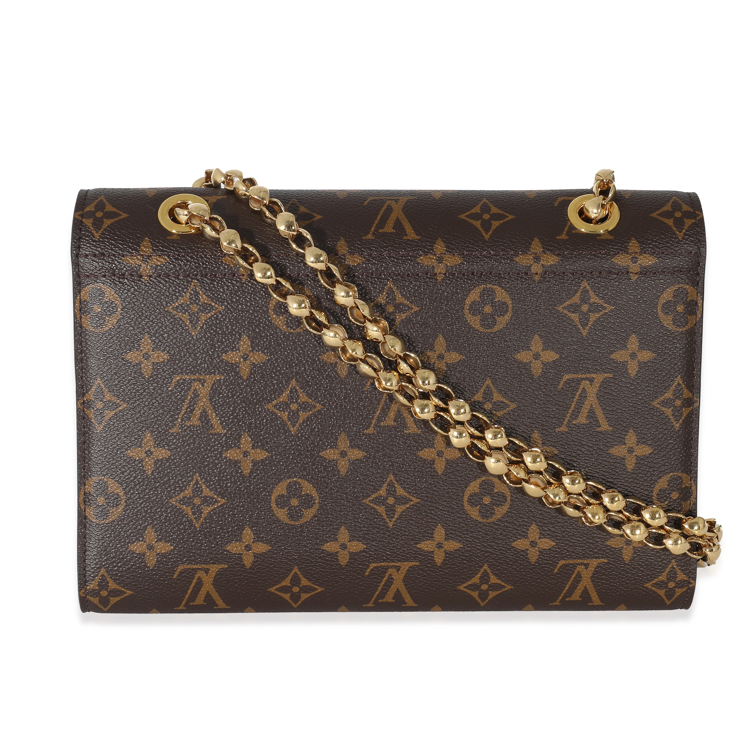Louis Vuitton Louis Vuitton Black Taurillon Monogram Canvas Victoire Chain Bag