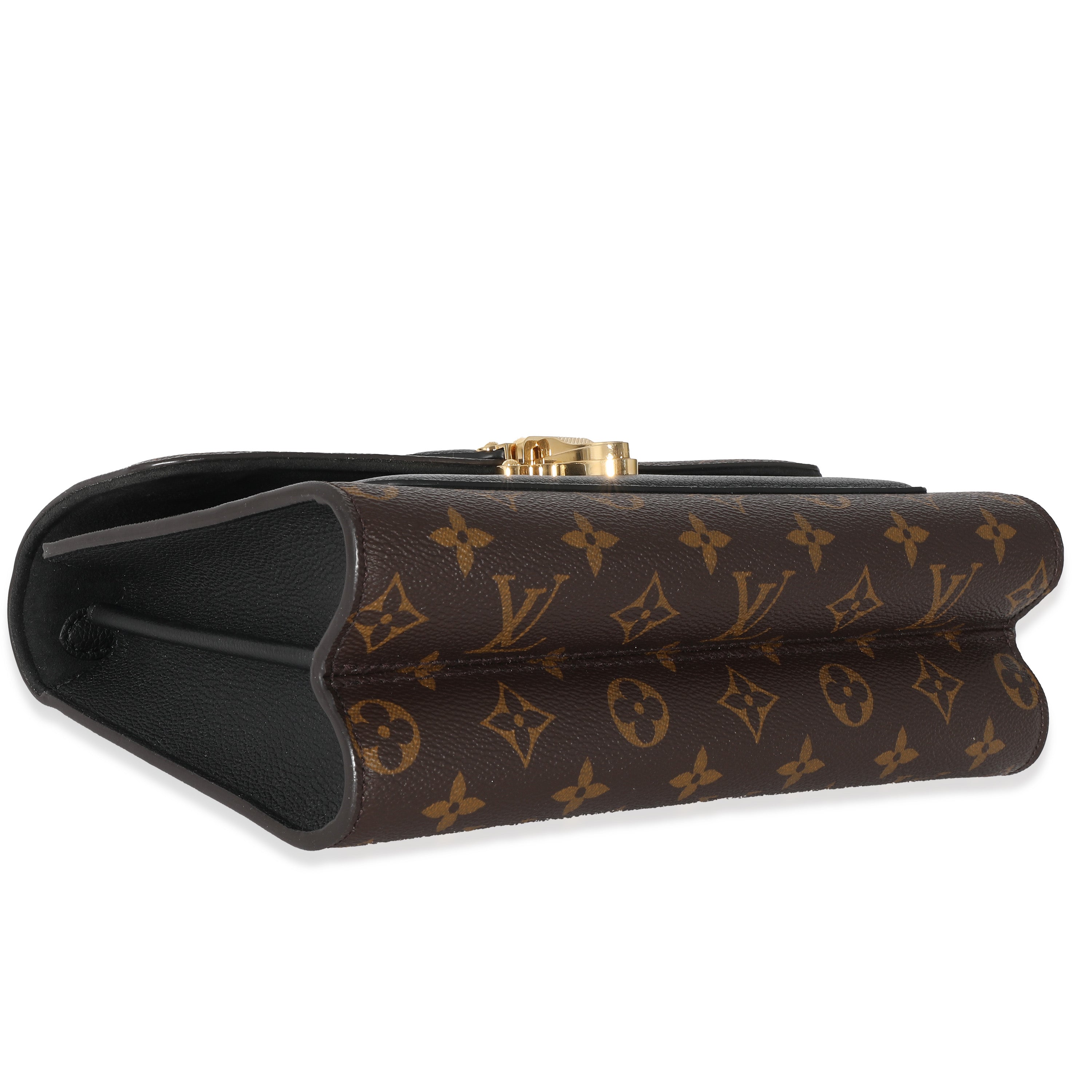 Louis Vuitton Louis Vuitton Black Taurillon Monogram Canvas Victoire Chain Bag