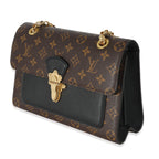 Louis Vuitton Louis Vuitton Black Taurillon Monogram Canvas Victoire Chain Bag