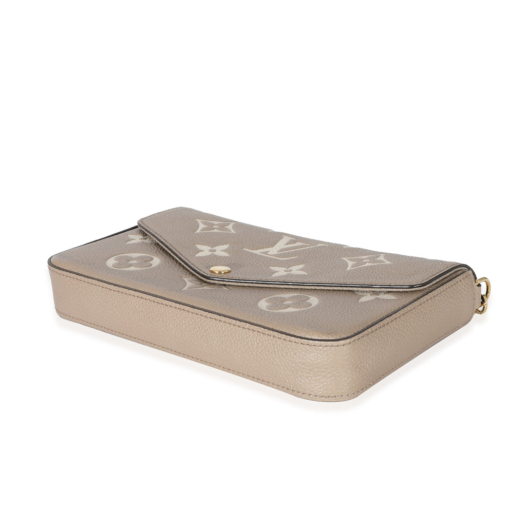 Louis Vuitton Louis Vuitton Tourterelle Creme Empreinte Giant Monogram Félicie Pochette