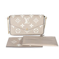 Louis Vuitton Louis Vuitton Tourterelle Creme Empreinte Giant Monogram Félicie Pochette