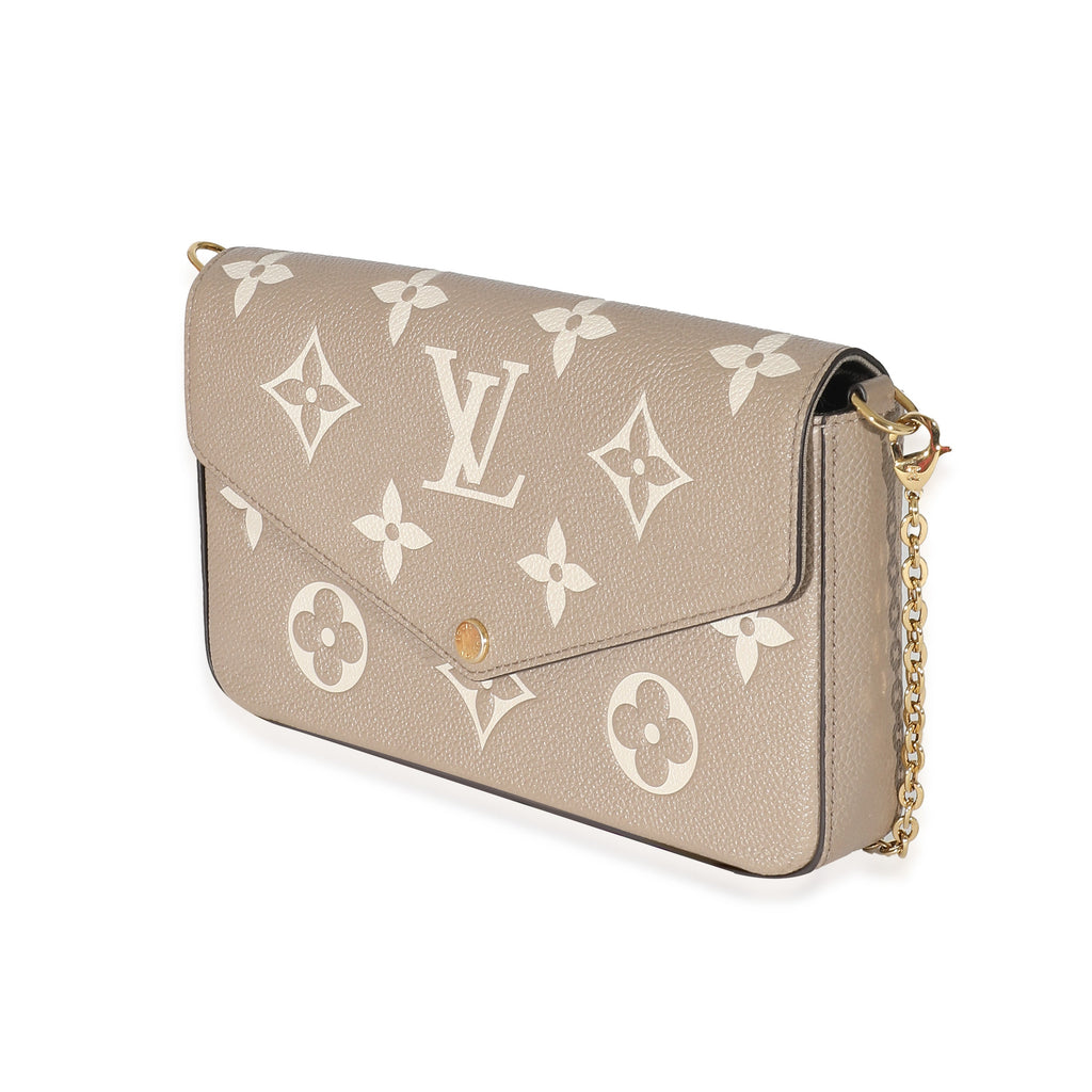 Louis Vuitton Louis Vuitton Tourterelle Creme Empreinte Giant Monogram Félicie Pochette