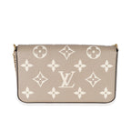 Louis Vuitton Louis Vuitton Tourterelle Creme Empreinte Giant Monogram Félicie Pochette
