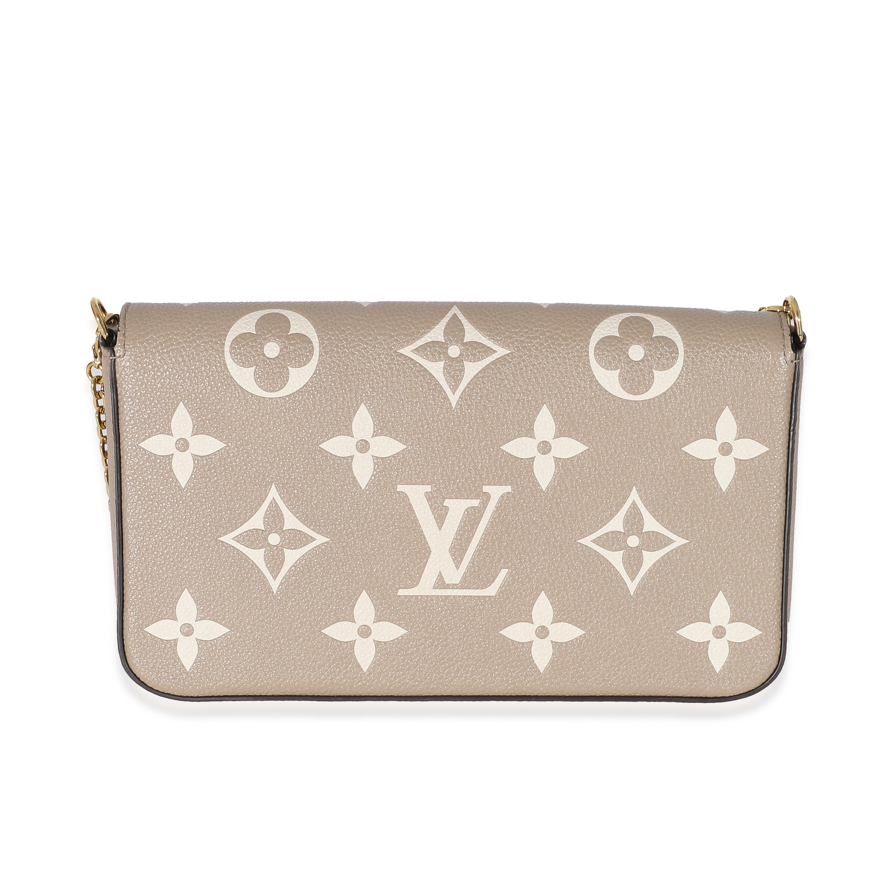 Louis Vuitton Louis Vuitton Tourterelle Creme Empreinte Giant Monogram Félicie Pochette