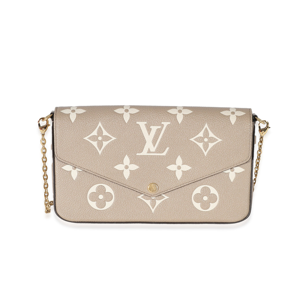 Louis Vuitton Louis Vuitton Tourterelle Creme Empreinte Giant Monogram Félicie Pochette