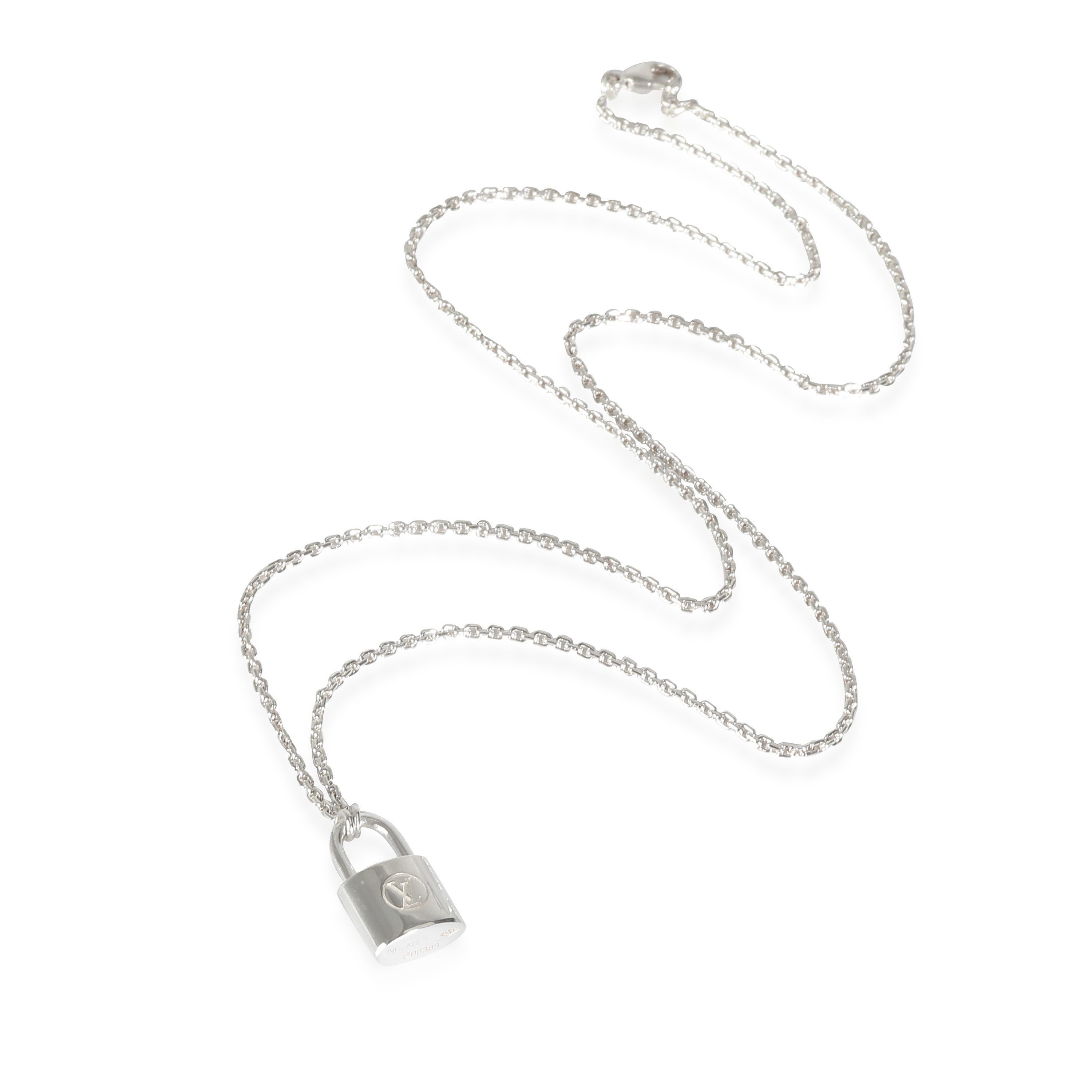 Louis Vuitton Lockit Pendant on Chain in Sterling Silver
