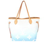 Louis Vuitton Louis Vuitton Blue White Giant Monogram Canvas By The Pool Neverfull MM