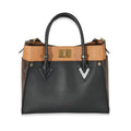 Louis Vuitton Louis Vuitton Black Calfskin Monogram On My Side MM