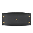 Louis Vuitton Louis Vuitton Black Calfskin Monogram On My Side MM