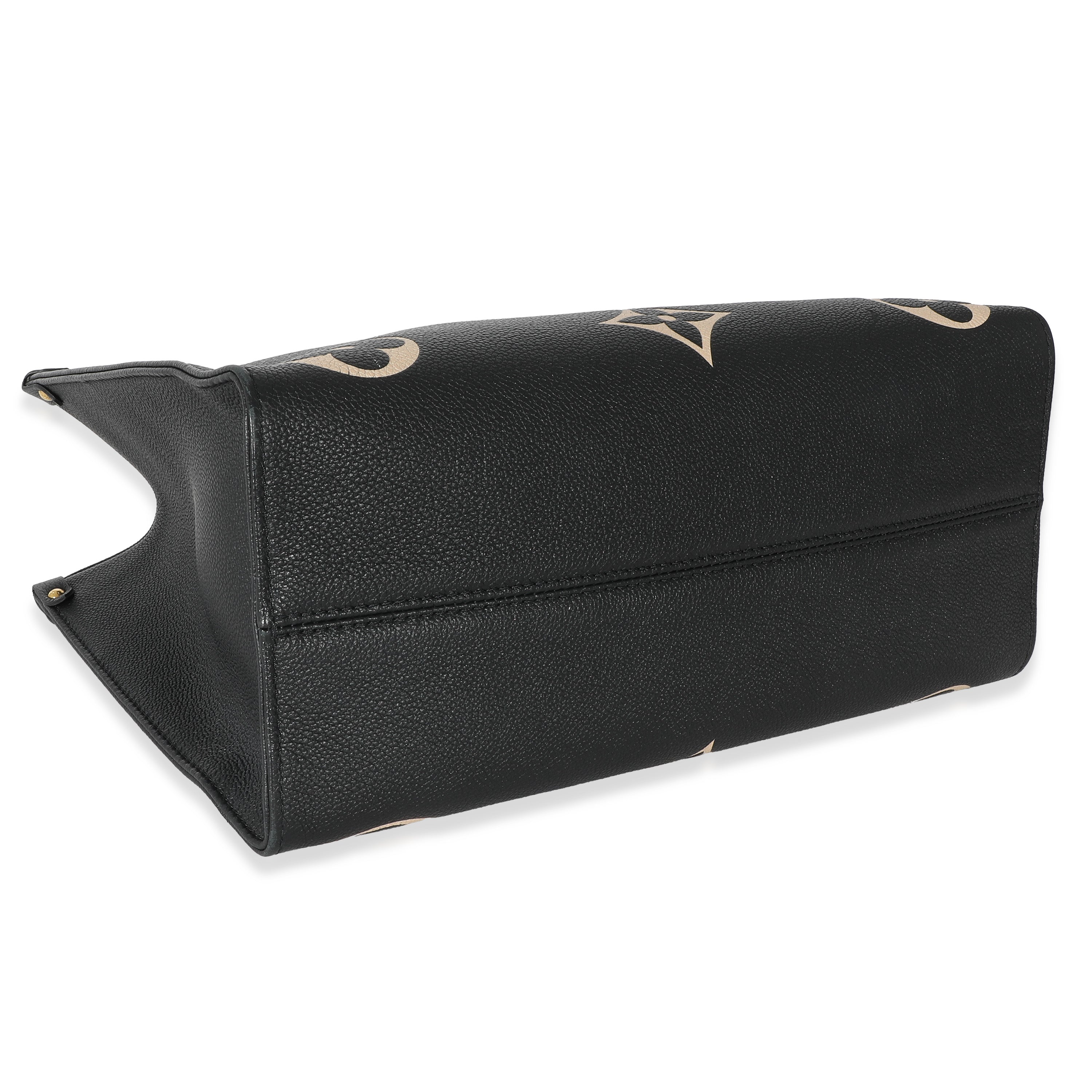 Louis Vuitton Black Beige Monogram Giant Empreinte Onthego MM