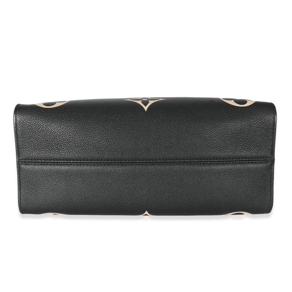 Louis Vuitton Black Beige Monogram Giant Empreinte Onthego MM
