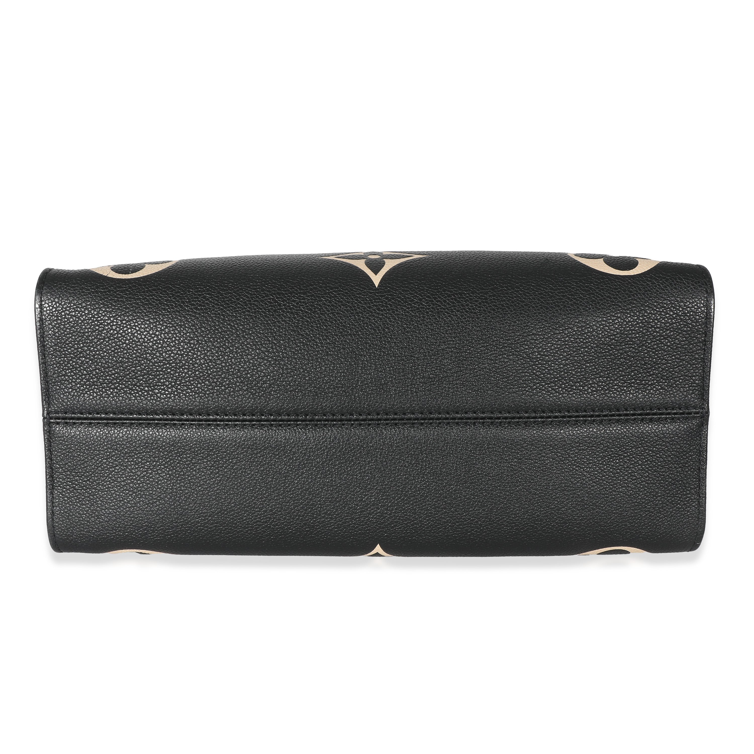 Louis Vuitton Black Beige Monogram Giant Empreinte Onthego MM