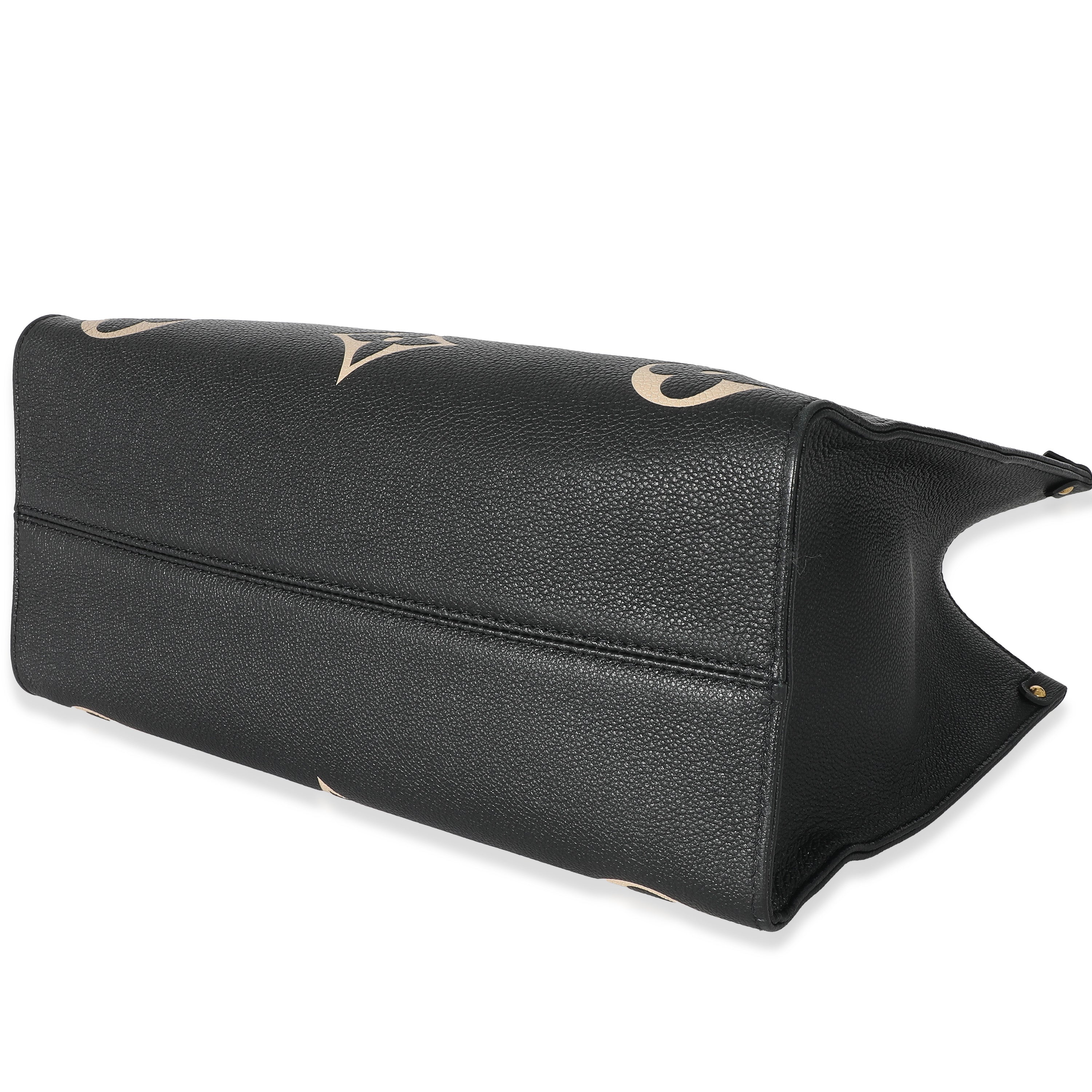 Louis Vuitton Black Beige Monogram Giant Empreinte Onthego MM