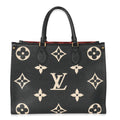 Louis Vuitton Black Beige Monogram Giant Empreinte Onthego MM
