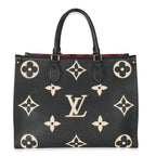 Louis Vuitton Black Beige Monogram Giant Empreinte Onthego MM