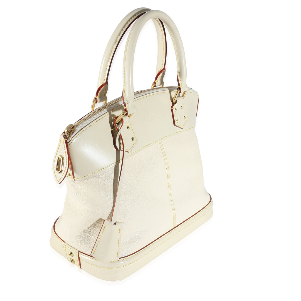 Louis Vuitton Louis Vuitton White Leather Suhali Lockit PM