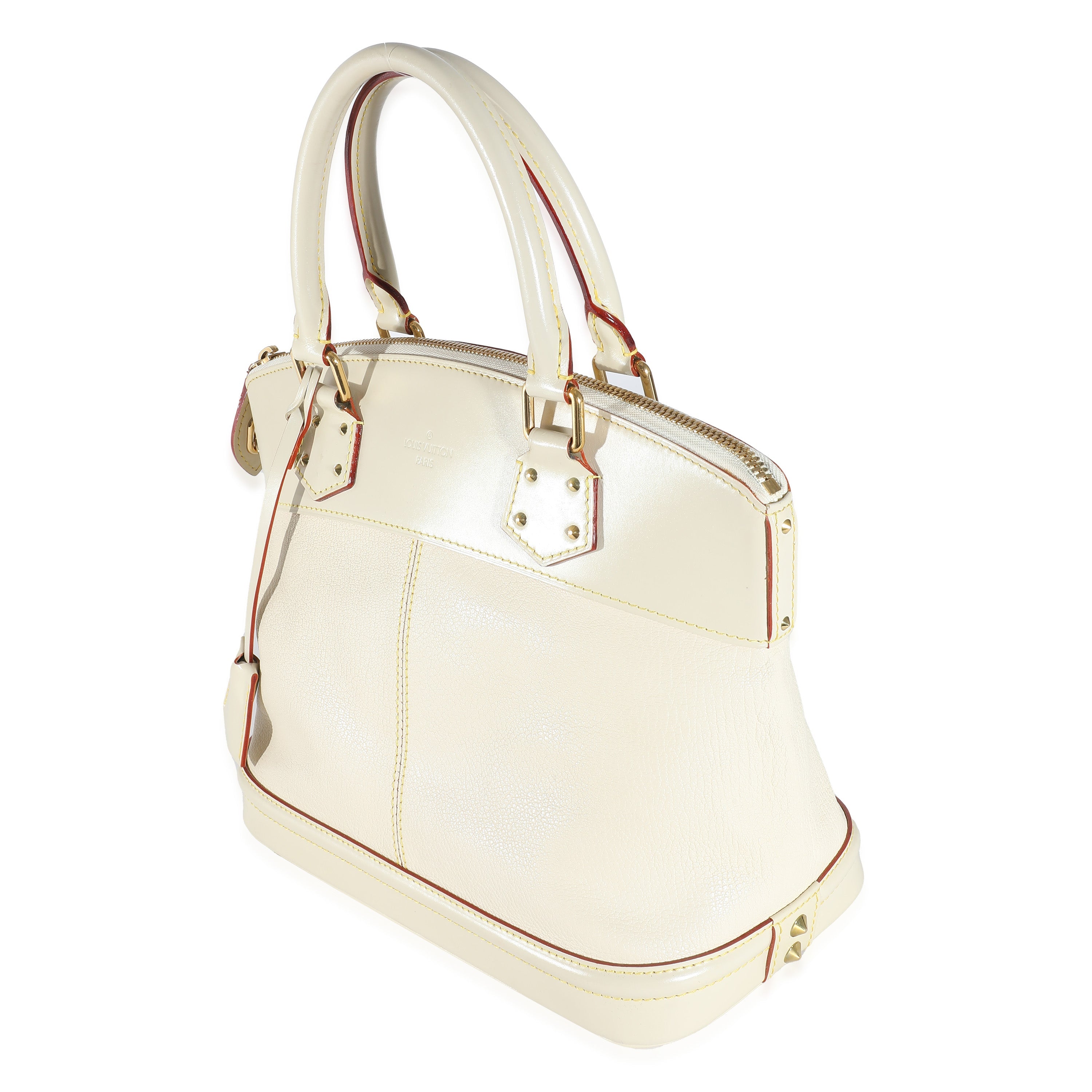 Louis Vuitton Louis Vuitton White Leather Suhali Lockit PM
