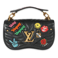 Louis Vuitton Louis Vuitton Black Calfskin Patches New Wave Chain MM