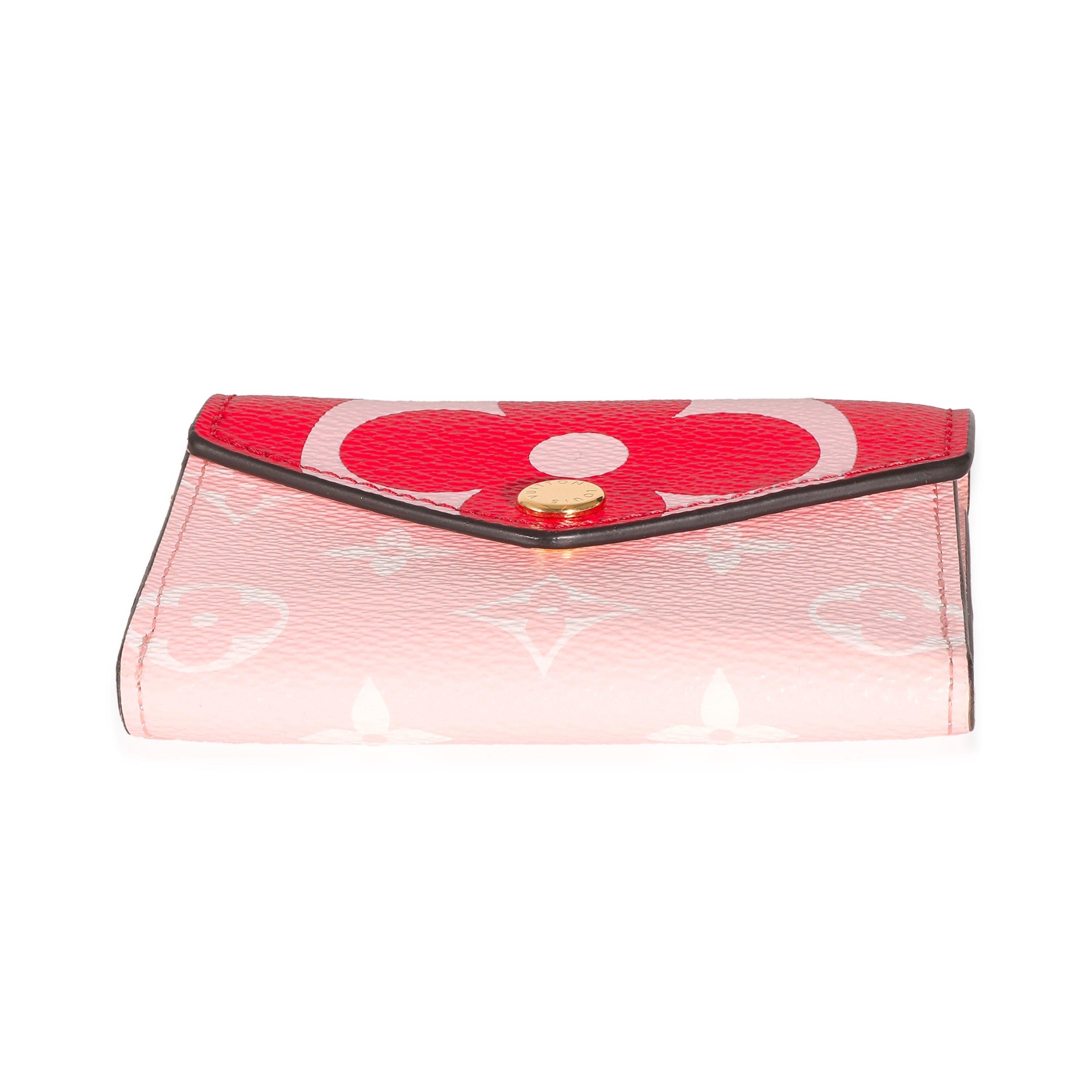 Louis Vuitton Rouge Rose Monogram Giant Canvas Zoé Wallet