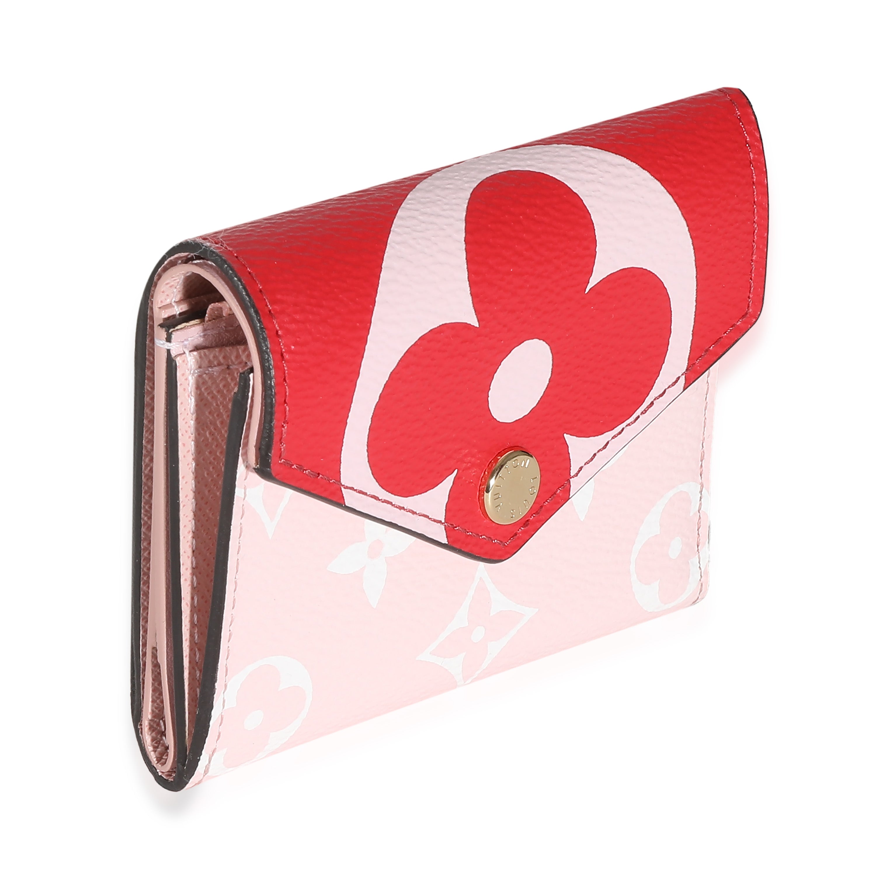Louis Vuitton Rouge Rose Monogram Giant Canvas Zoé Wallet