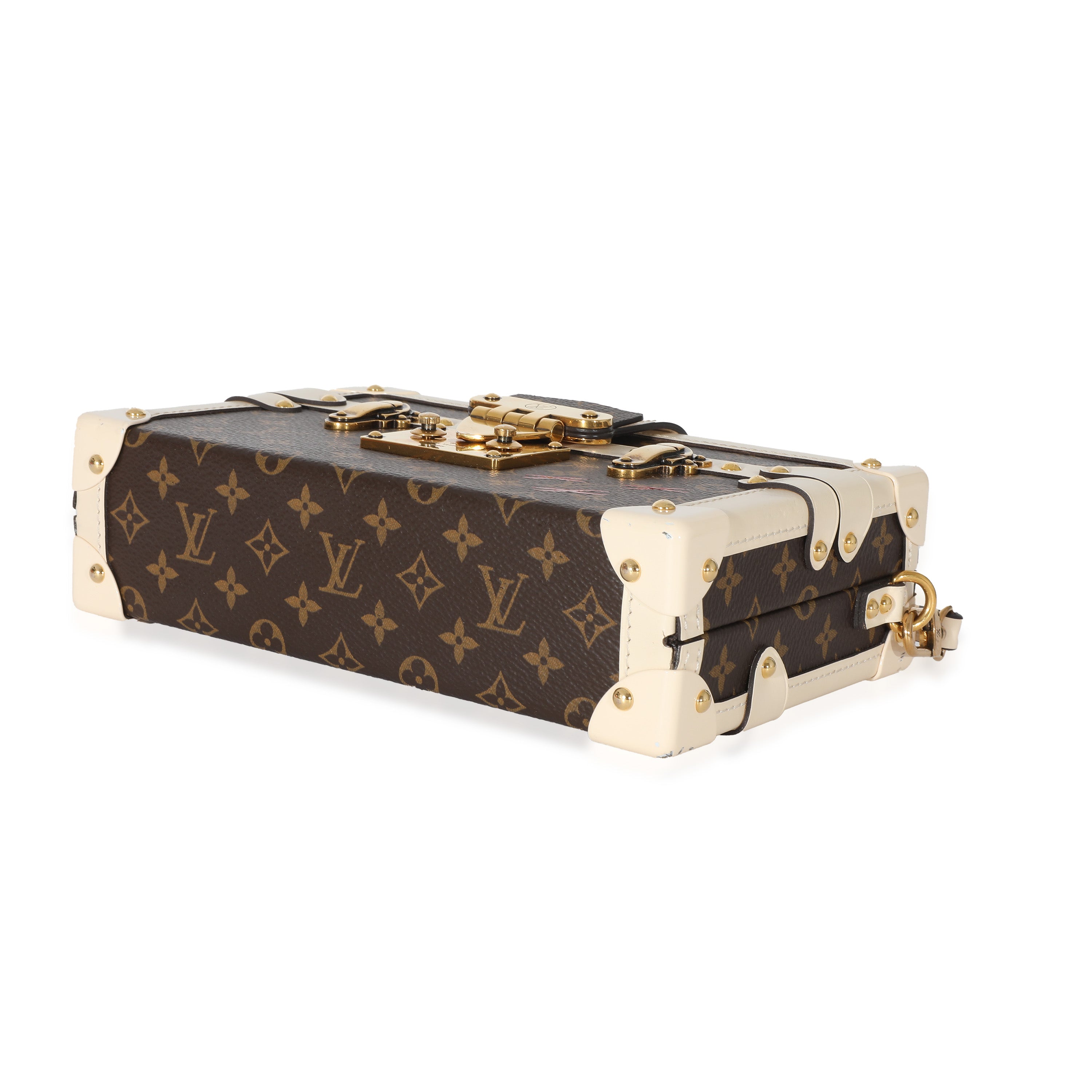 Louis Vuitton Louis Vuitton Creme Monogram Canvas Petite Malle