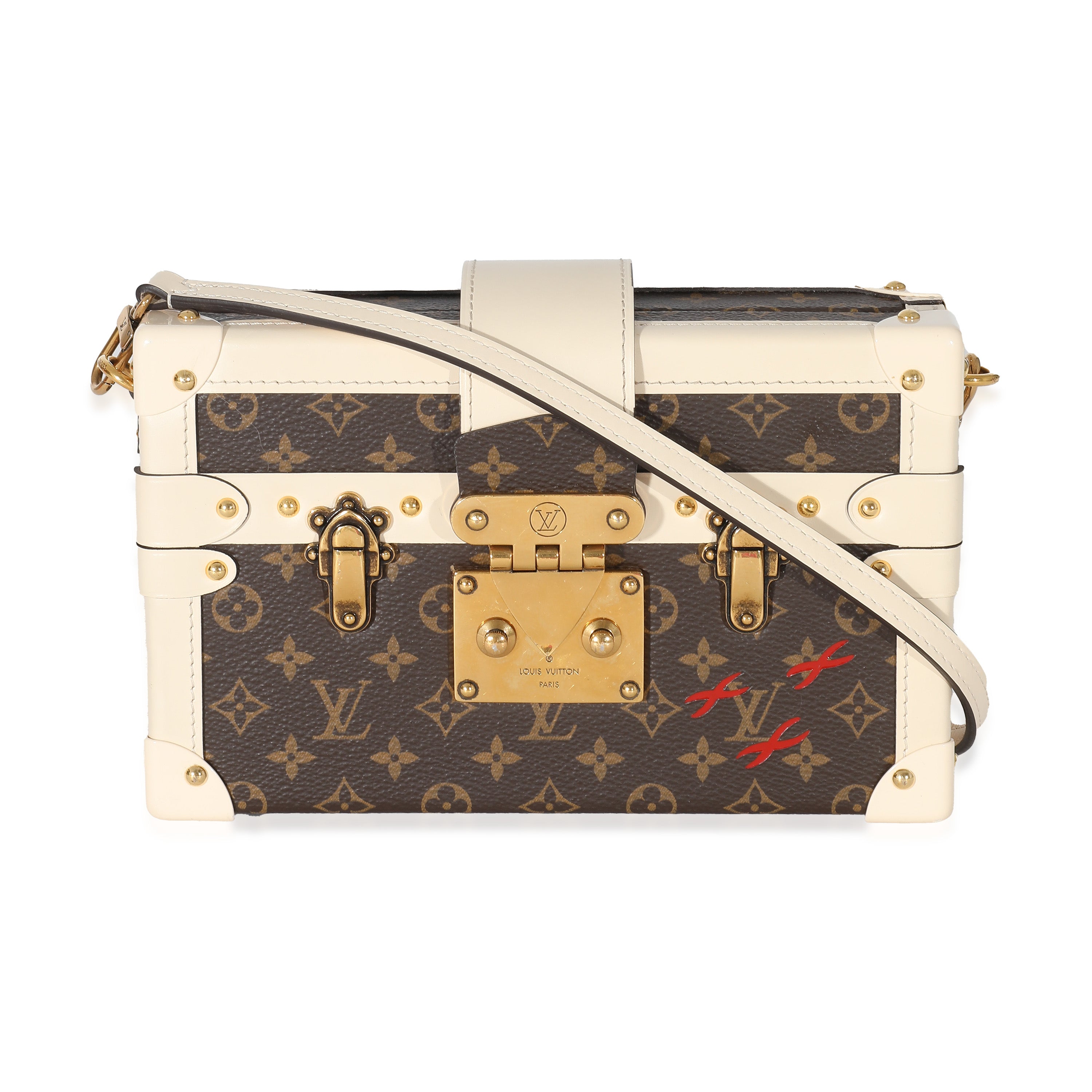 Louis Vuitton Louis Vuitton Creme Monogram Canvas Petite Malle