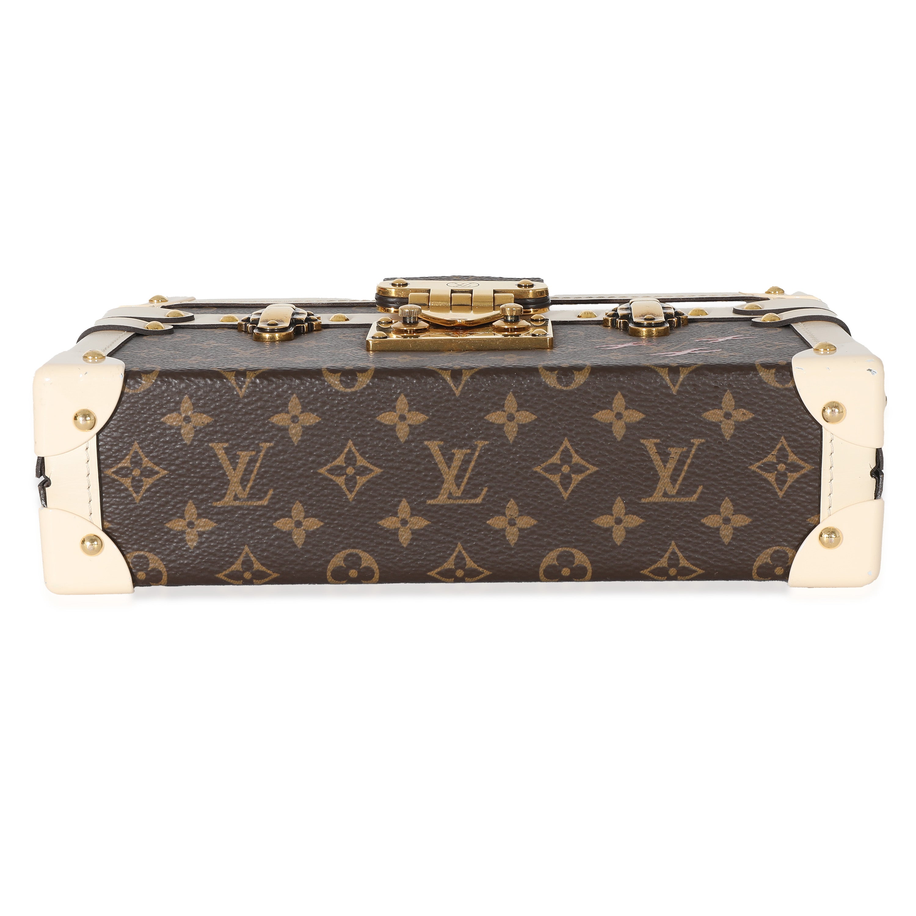 Louis Vuitton Louis Vuitton Creme Monogram Canvas Petite Malle