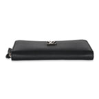 Louis Vuitton Louis Vuitton Black Supple Calf Leather Lockme Zippy Wallet