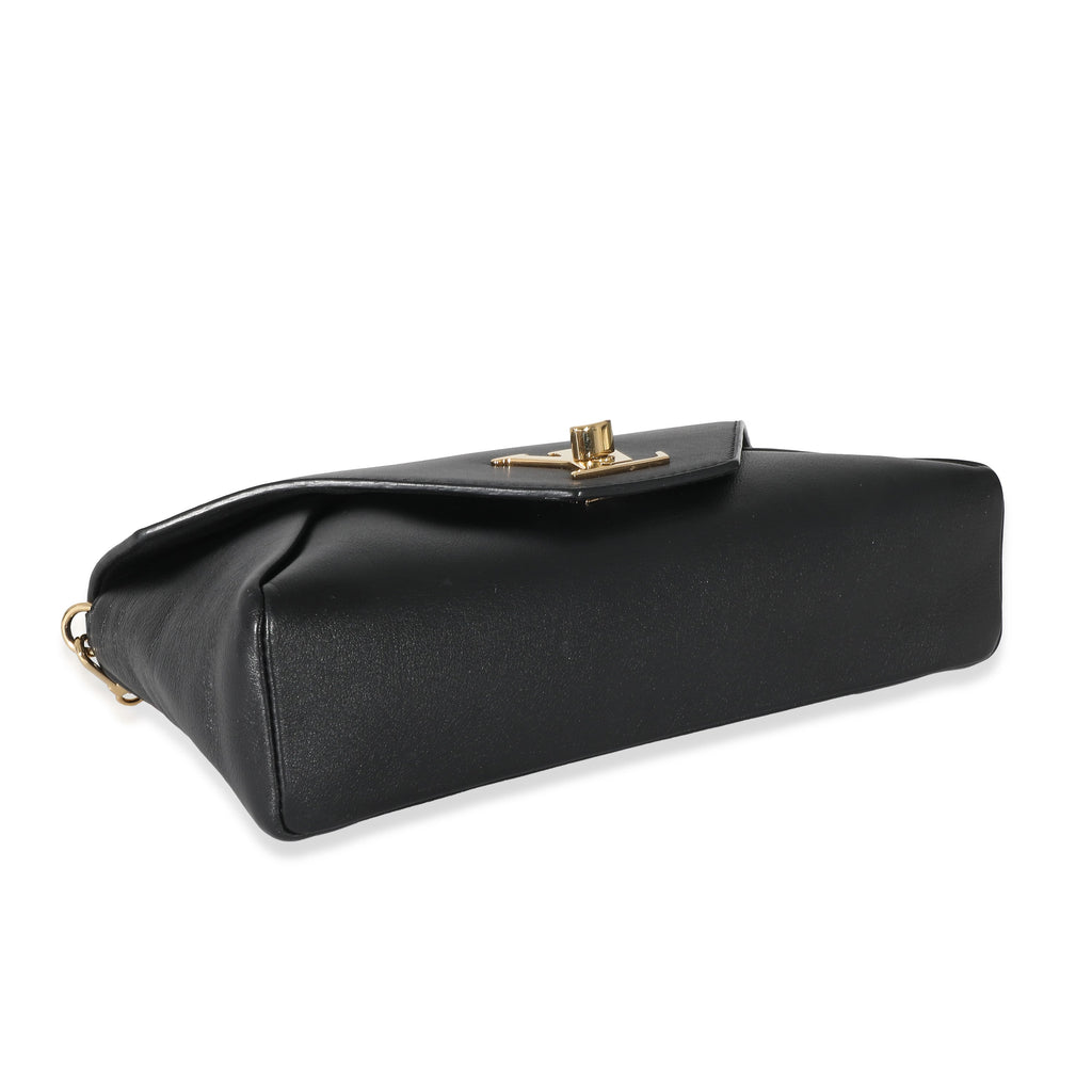 Louis Vuitton Louis Vuitton Black Calfskin Love Note Chain Clutch 