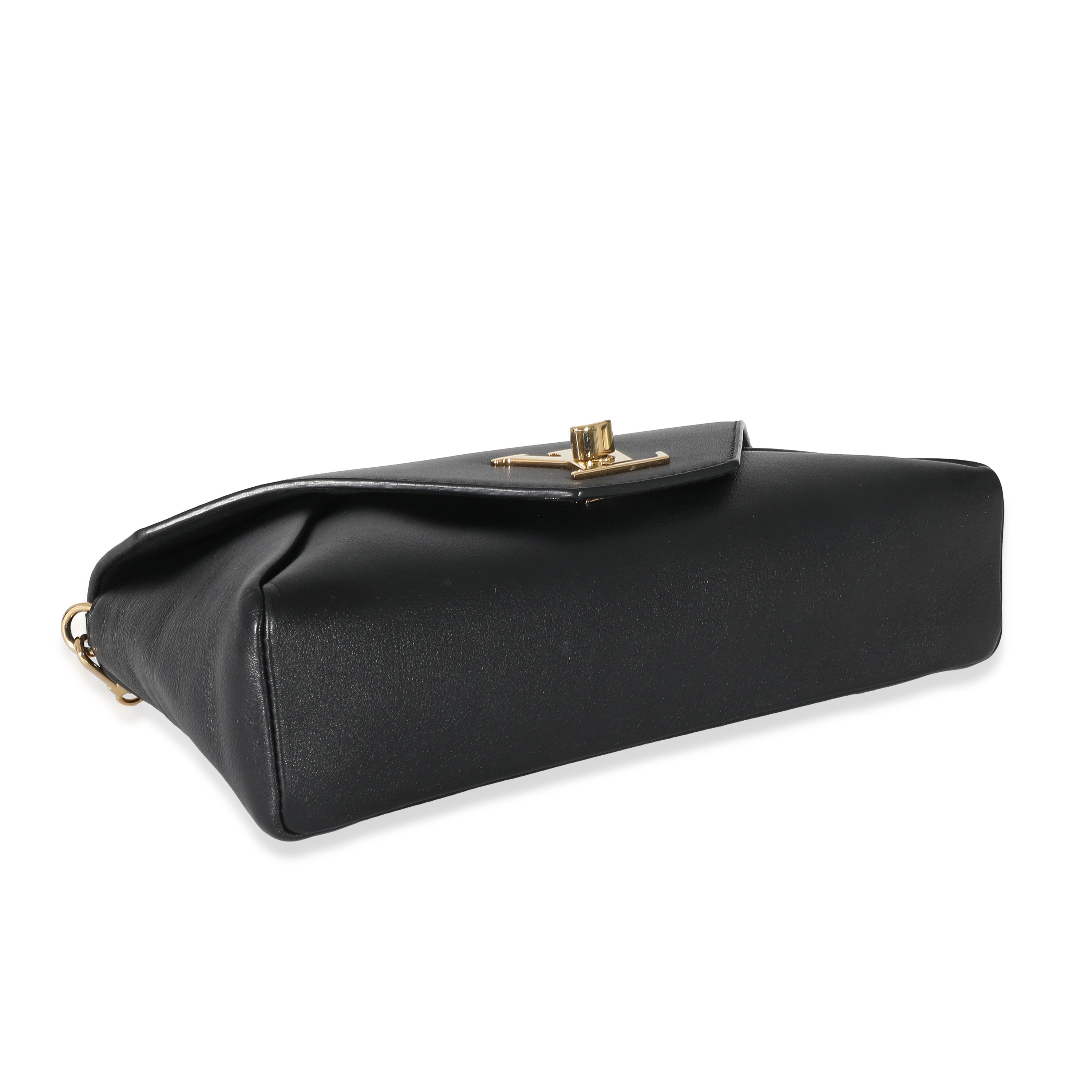 Louis Vuitton Louis Vuitton Black Calfskin Love Note Chain Clutch 