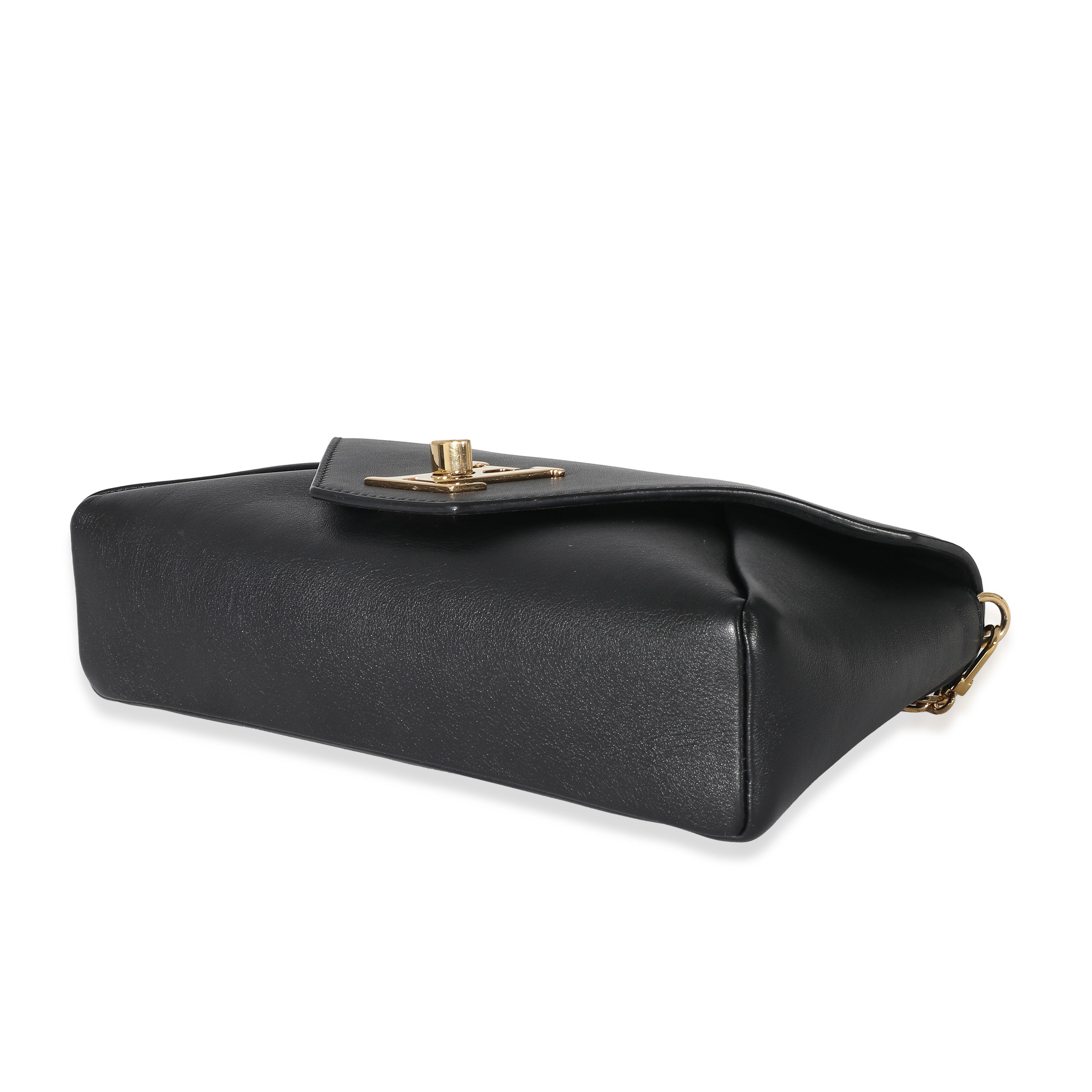 Louis Vuitton Louis Vuitton Black Calfskin Love Note Chain Clutch 