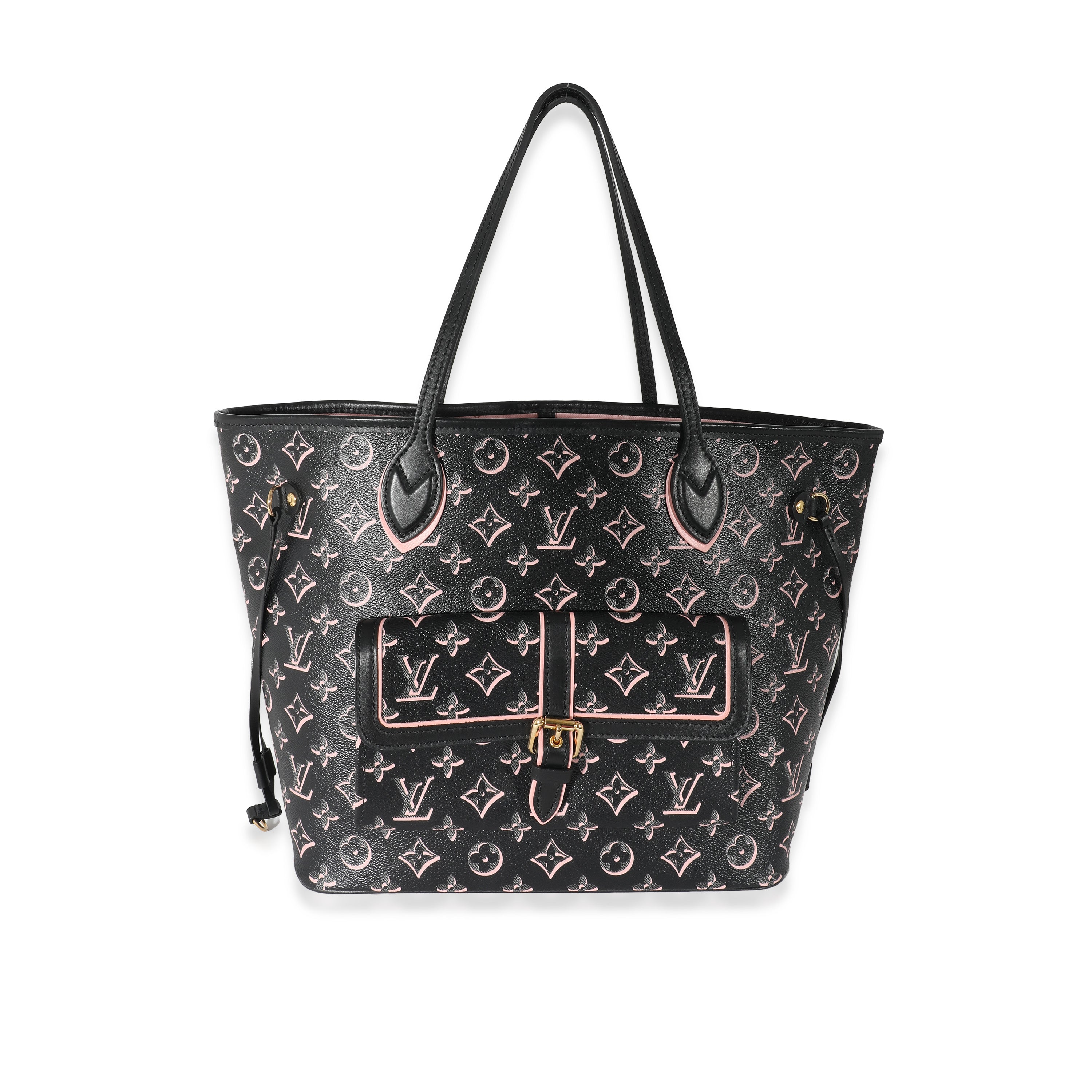 Louis Vuitton Louis Vuitton Black Pink Monogram Canvas Fall For You Neverfull MM