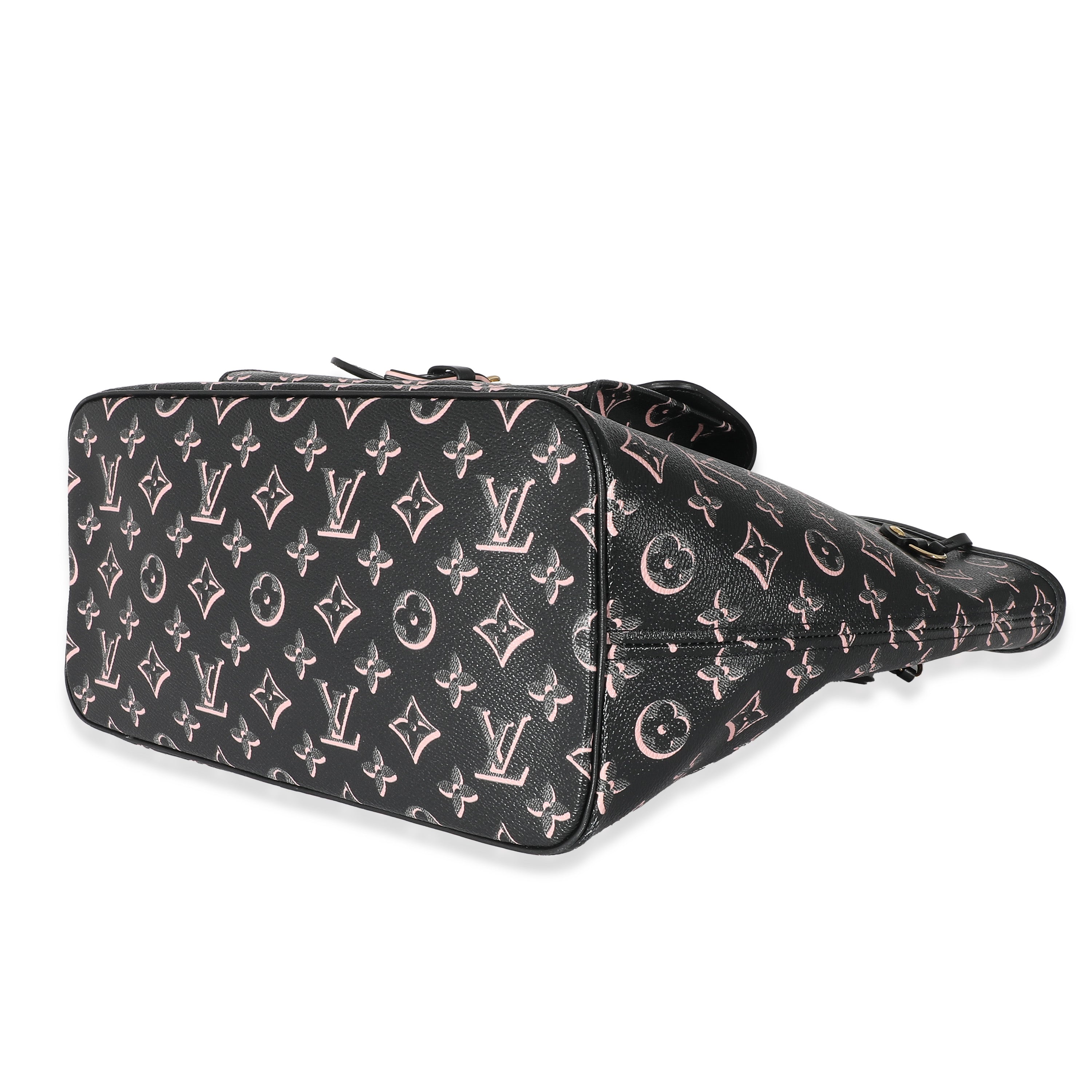 Louis Vuitton Louis Vuitton Black Pink Monogram Canvas Fall For You Neverfull MM