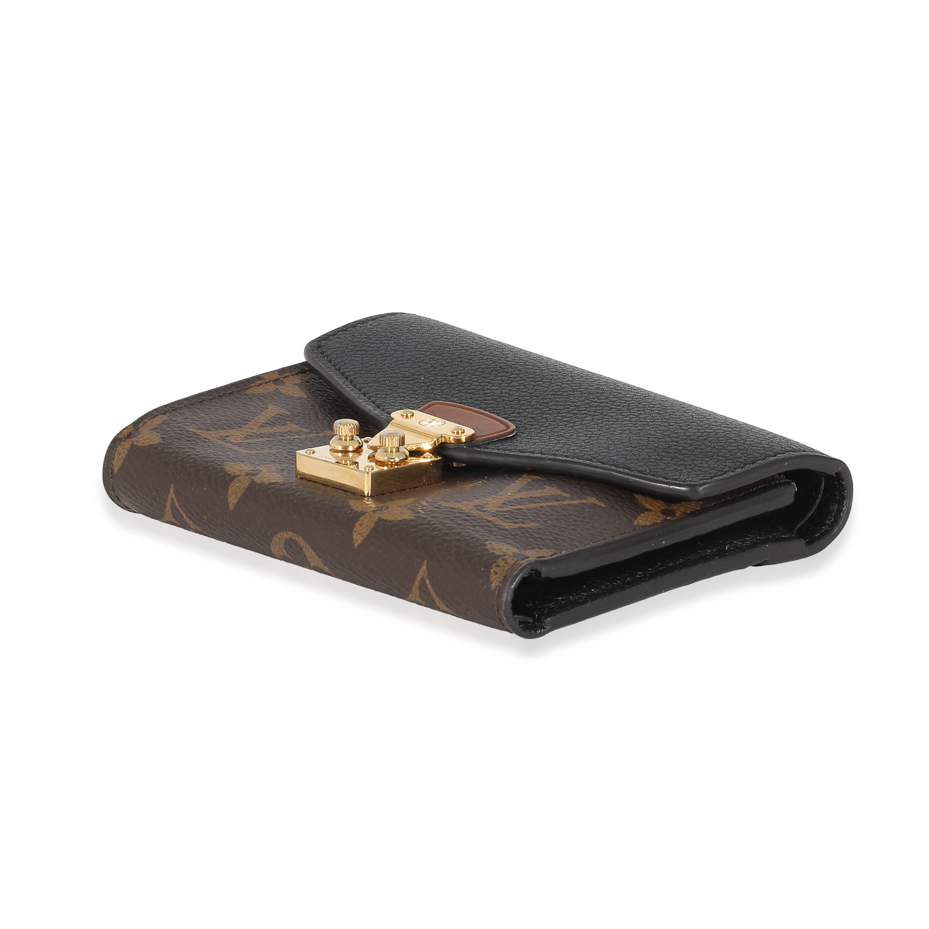 Louis Vuitton Louis Vuitton Black Monogram Pallas Compact Wallet NM