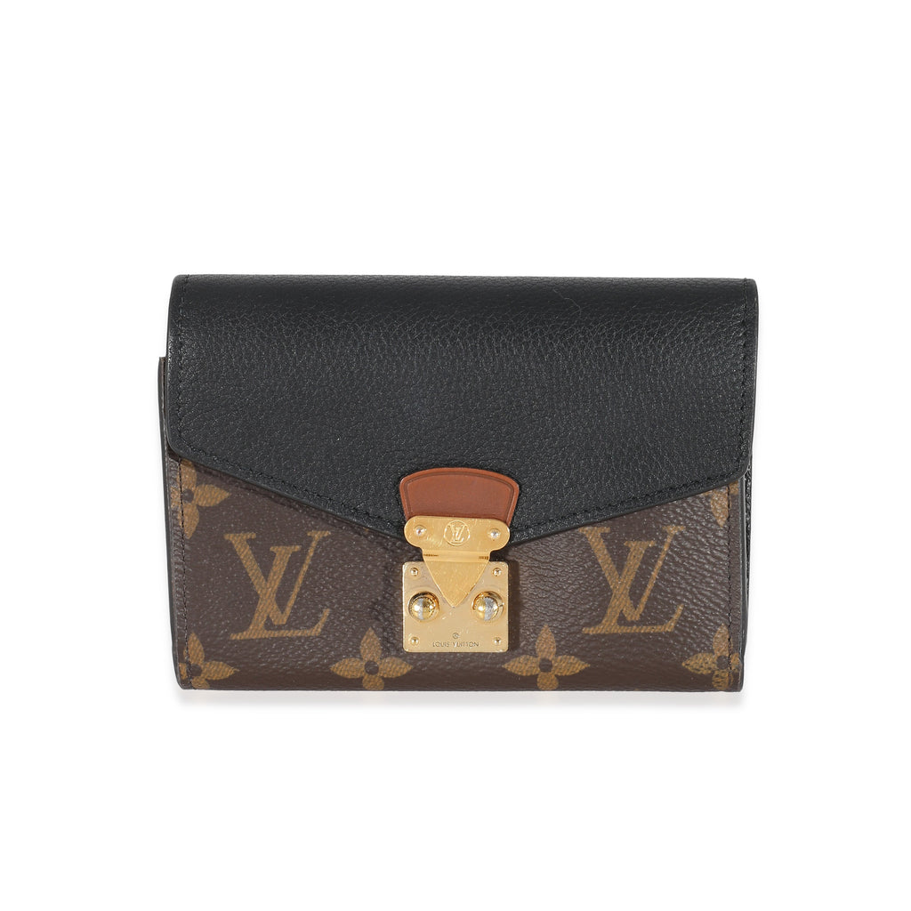 Louis Vuitton Louis Vuitton Black Monogram Pallas Compact Wallet NM