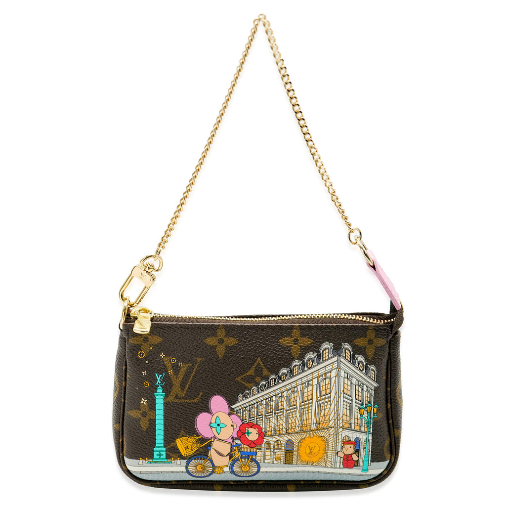 Louis Vuitton Louis Vuitton Monogram Canvas Christmas Animation Paris Mini Pochette Accessoire
