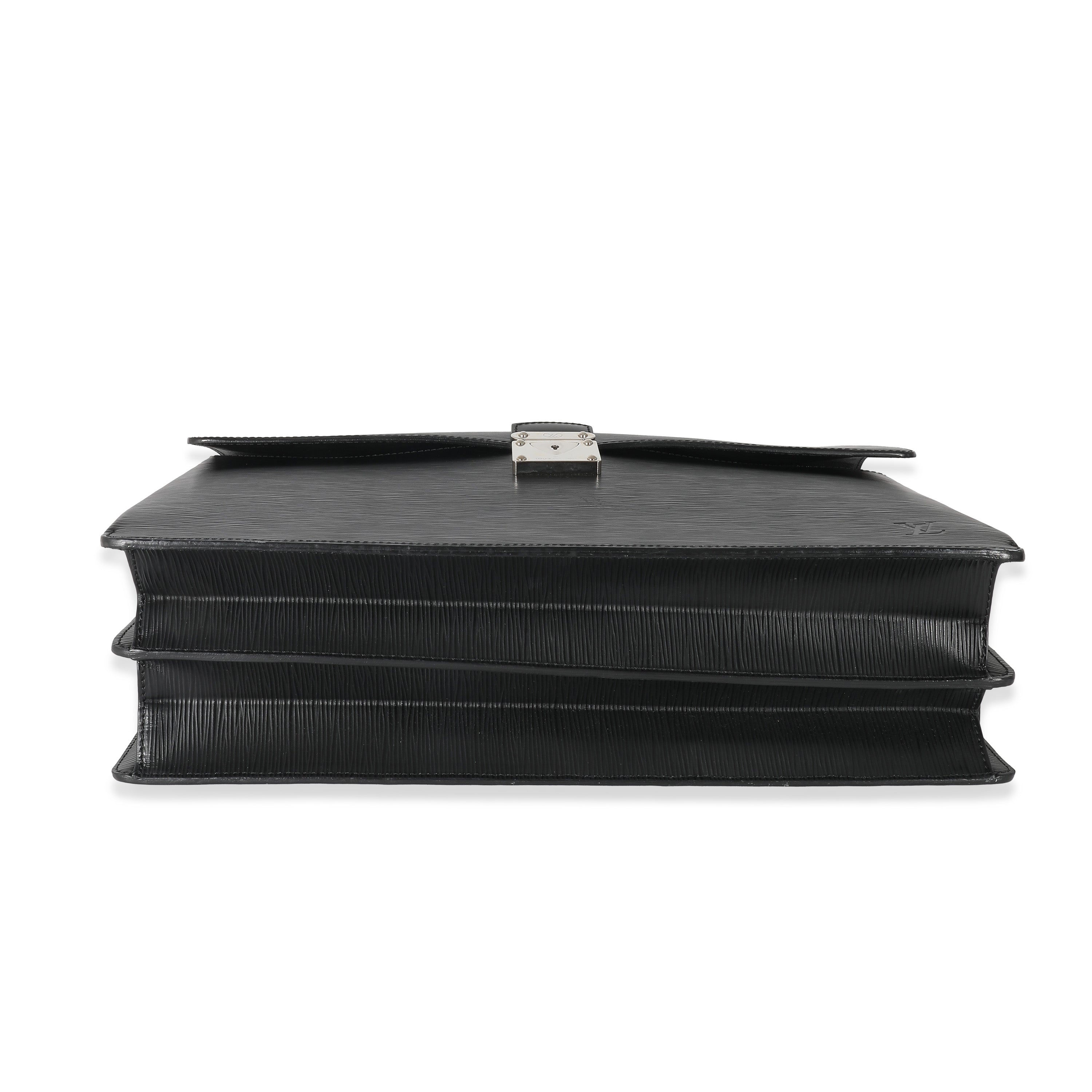 Louis Vuitton Louis Vuitton Black Epi Robusto 2 Compartment Briefcase