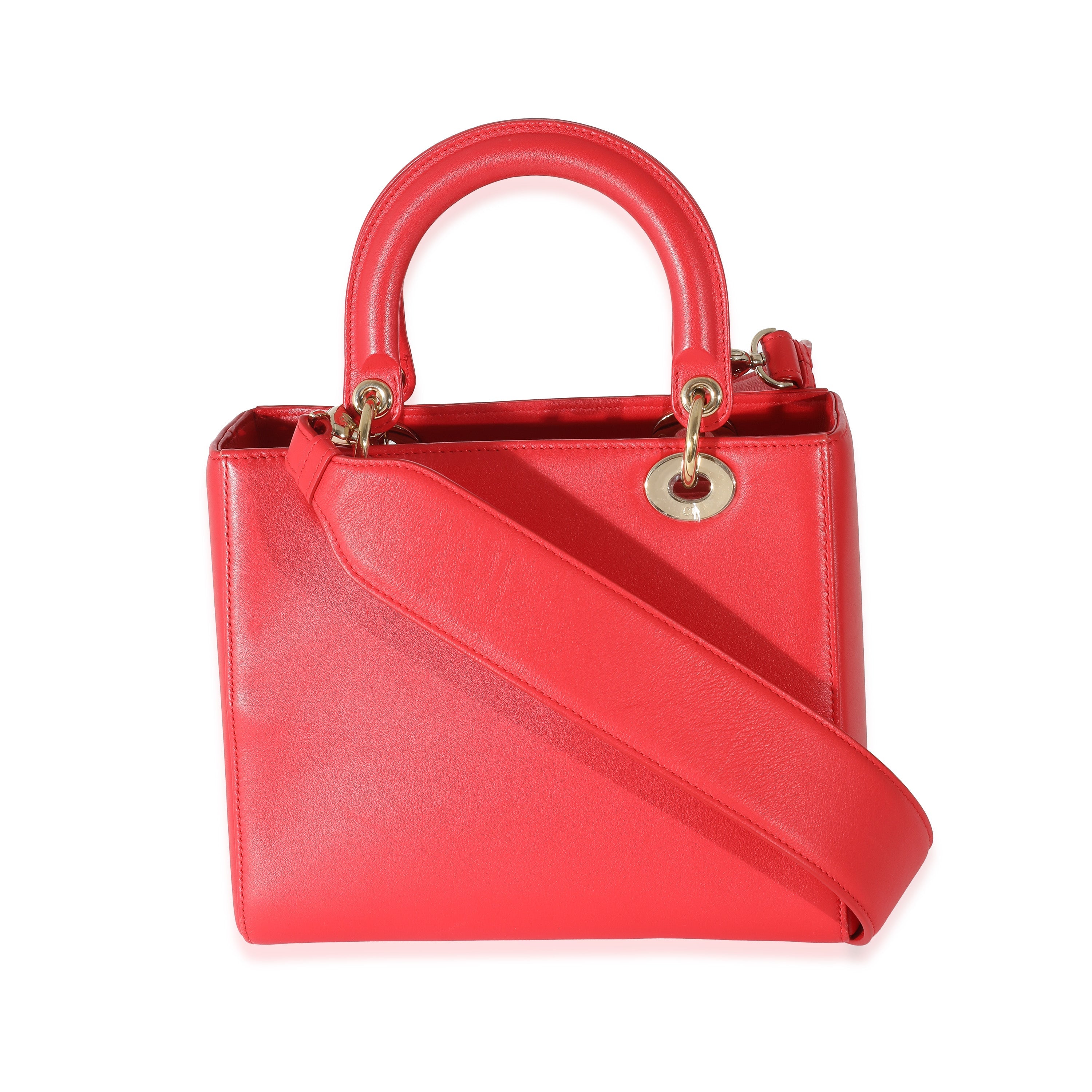 Christian Dior Red Supple Calfskin Niki de Saint Phalle Medium Lady Dior