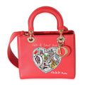 Christian Dior Red Supple Calfskin Niki de Saint Phalle Medium Lady Dior