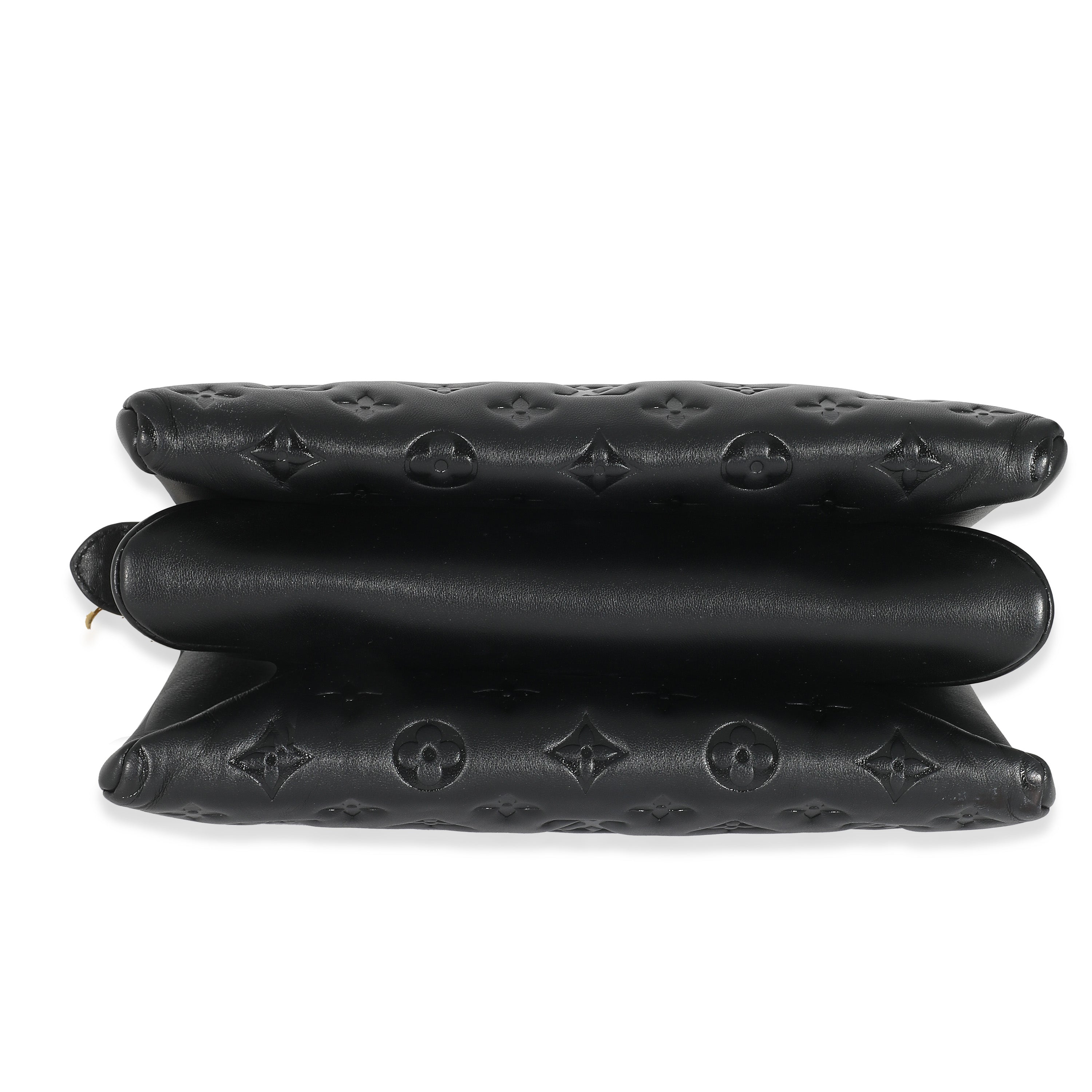 Louis Vuitton Louis Vuitton Black Puffy Lambskin Coussin PM
